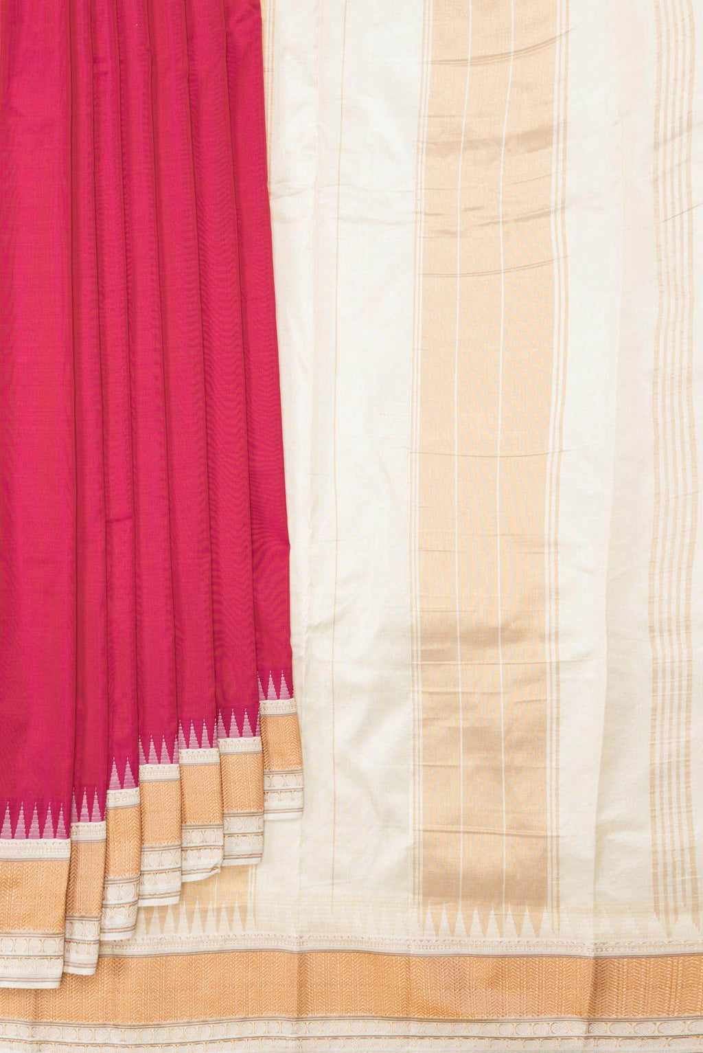 Pink Dual Tone Kanchipuram Silk Saree