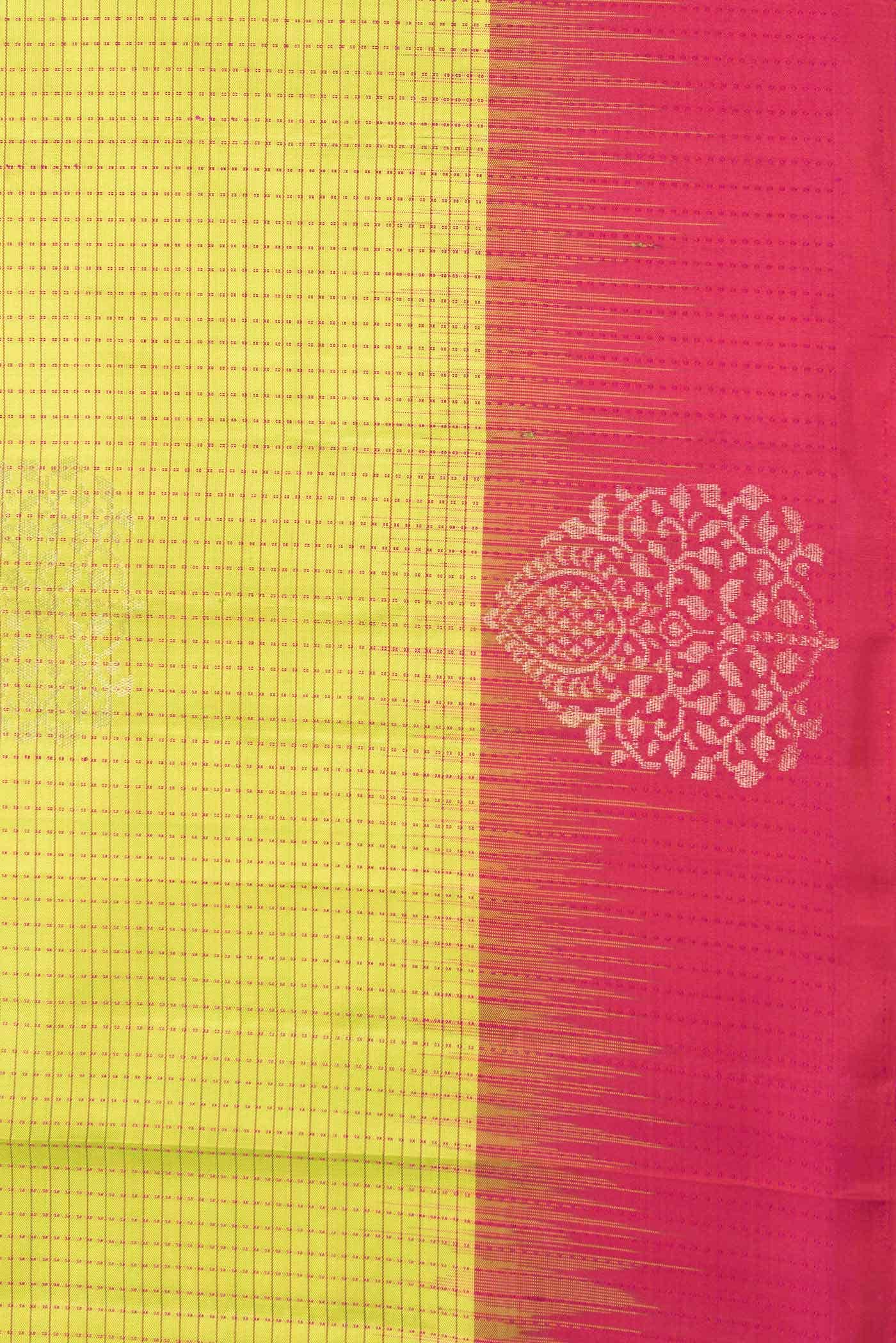 Parrot Green Dual Tone Soft Silk Saree