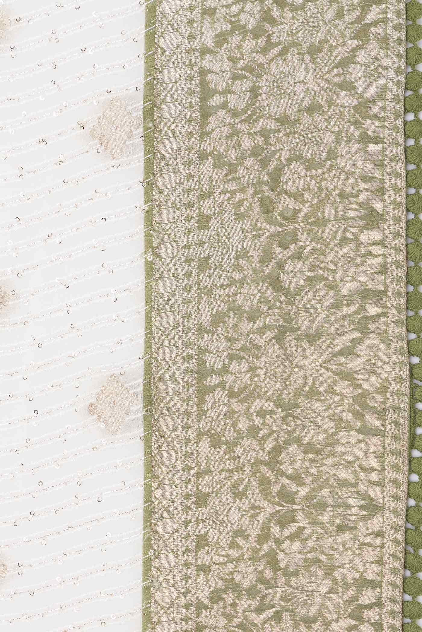 Beige Dual Tone Blended Mysore Georgette Saree