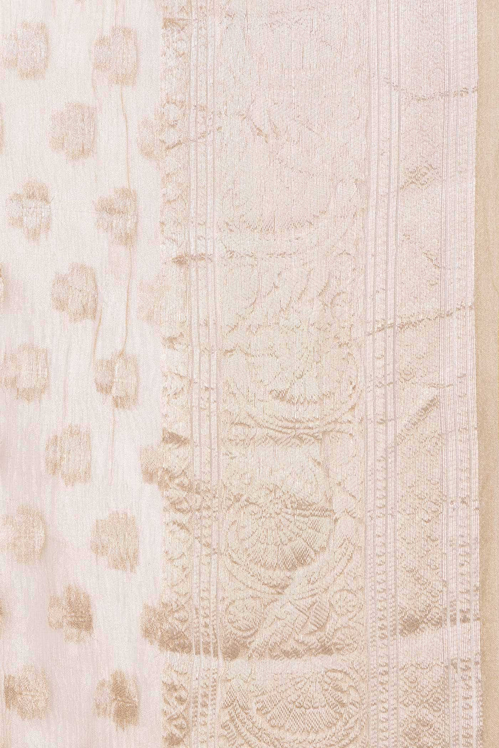 Gold Dual Tone Organza Silk Saree