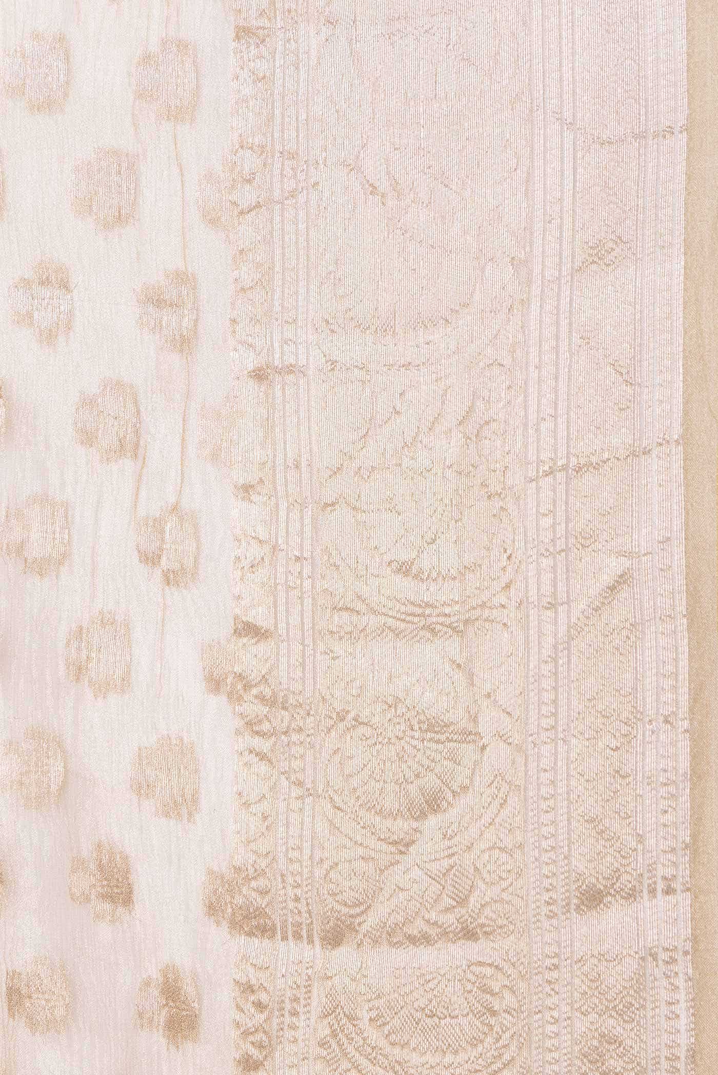 Gold Dual Tone Organza Silk Saree