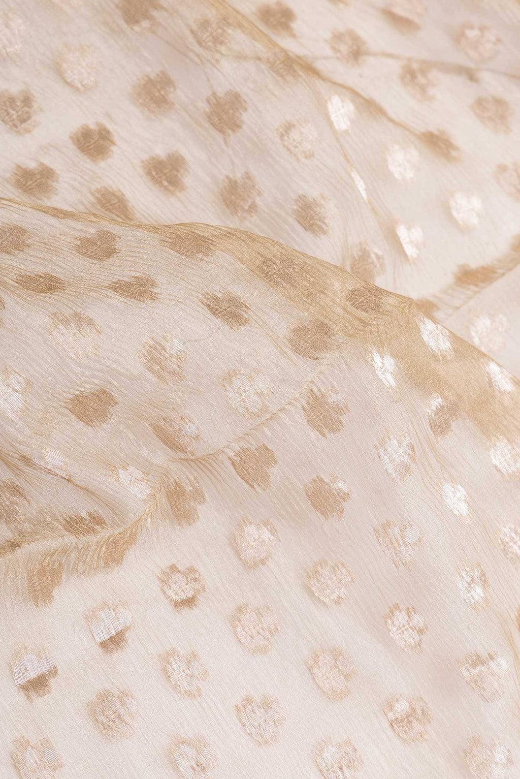 Gold Dual Tone Organza Silk Saree