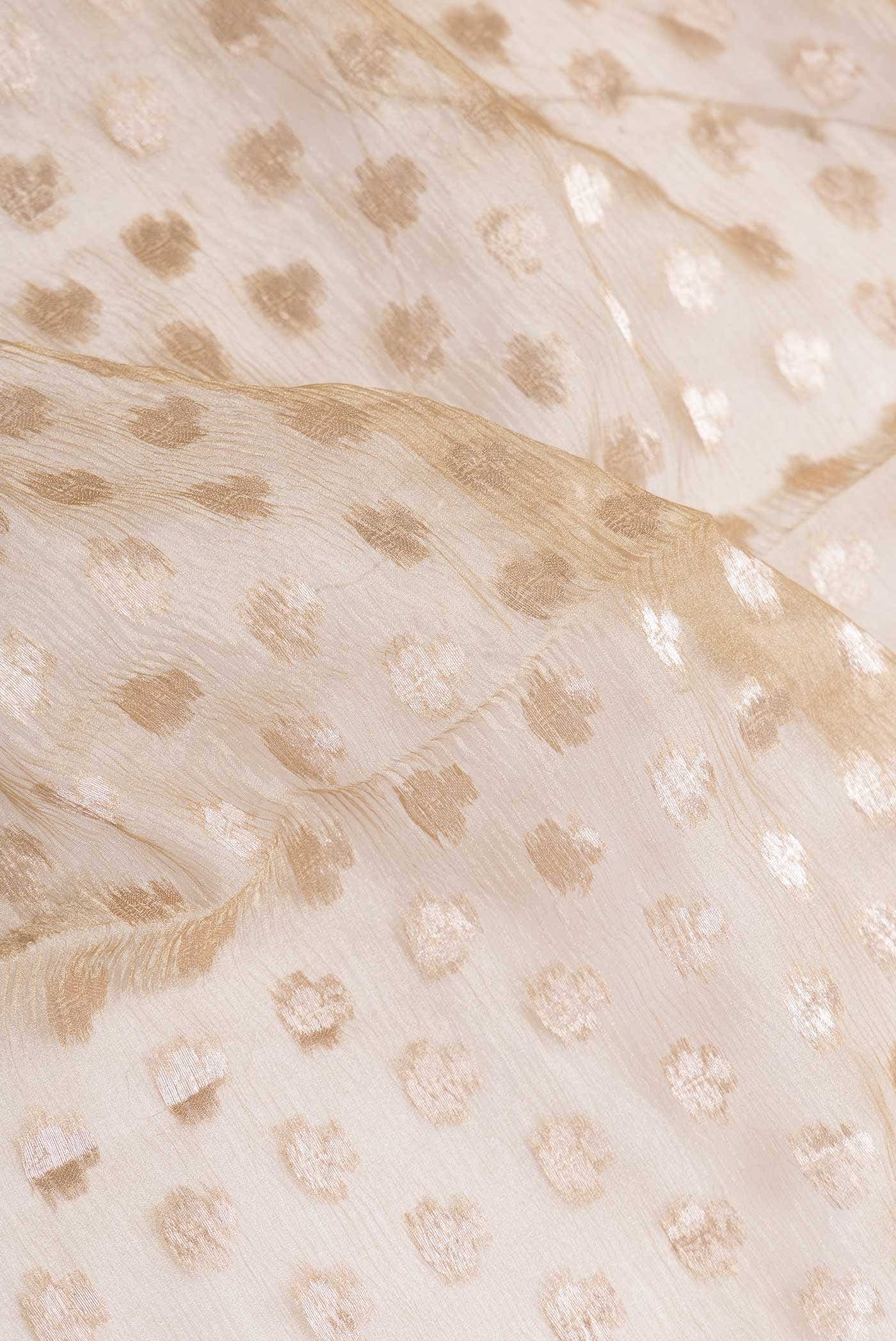 Gold Dual Tone Organza Silk Saree