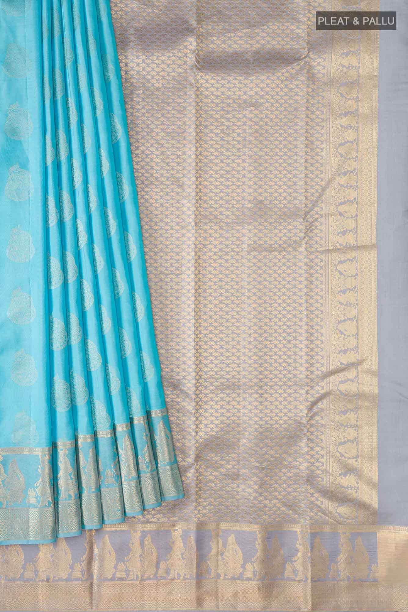 Blue Kanchipuram Silk Saree
