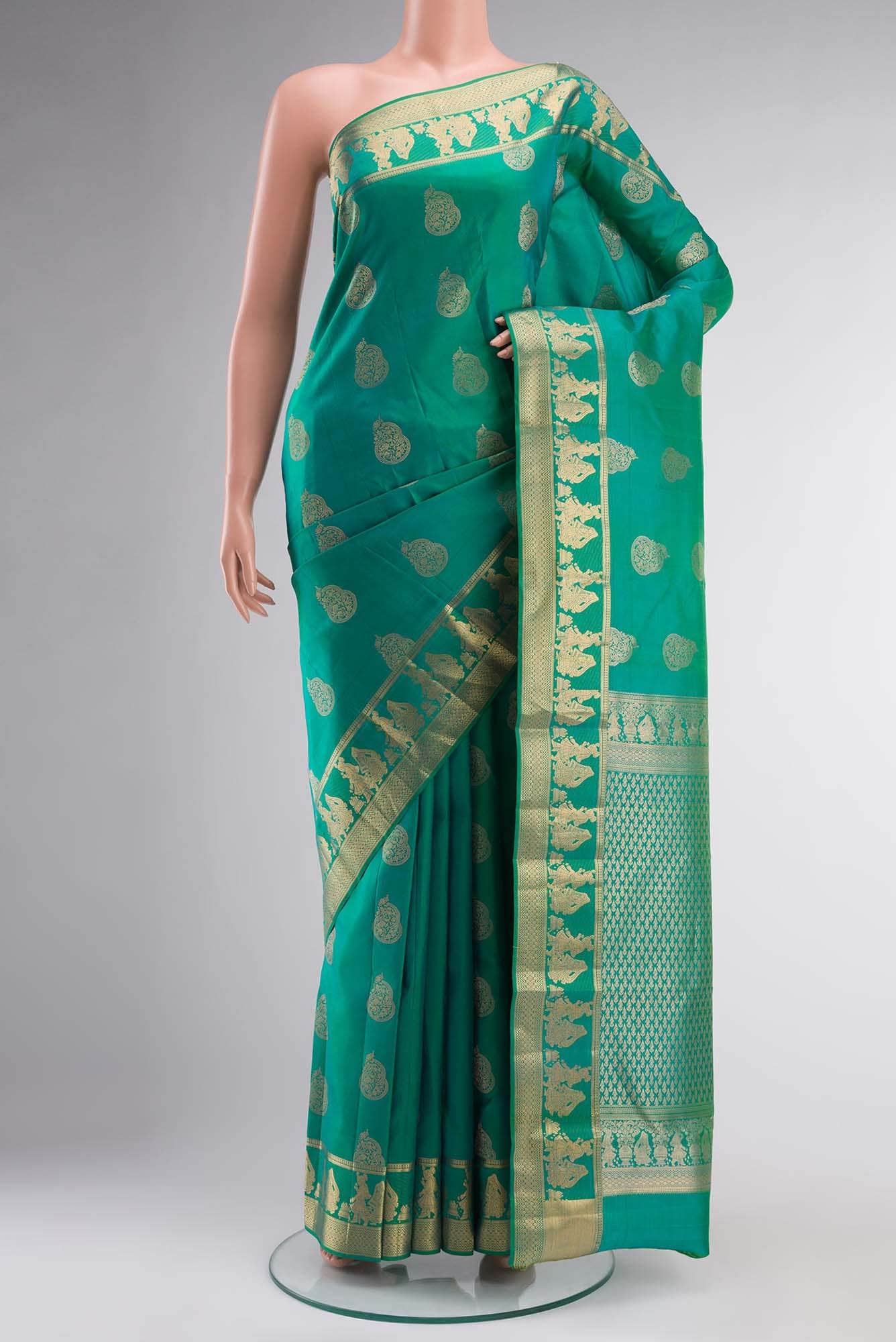 Blue Kanchipuram Silk Saree