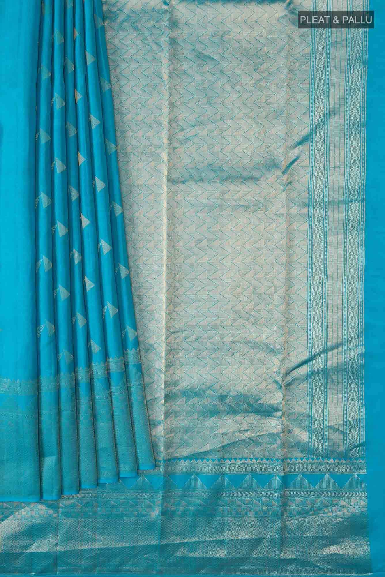 Blue Kanchipuram Silk Saree