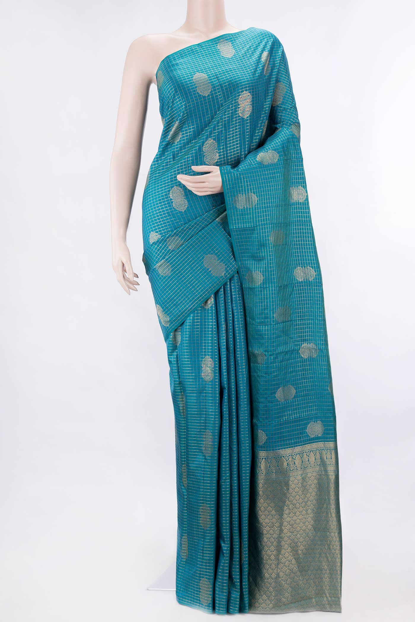 Green Dual Tone Kanchipuram Silk Saree