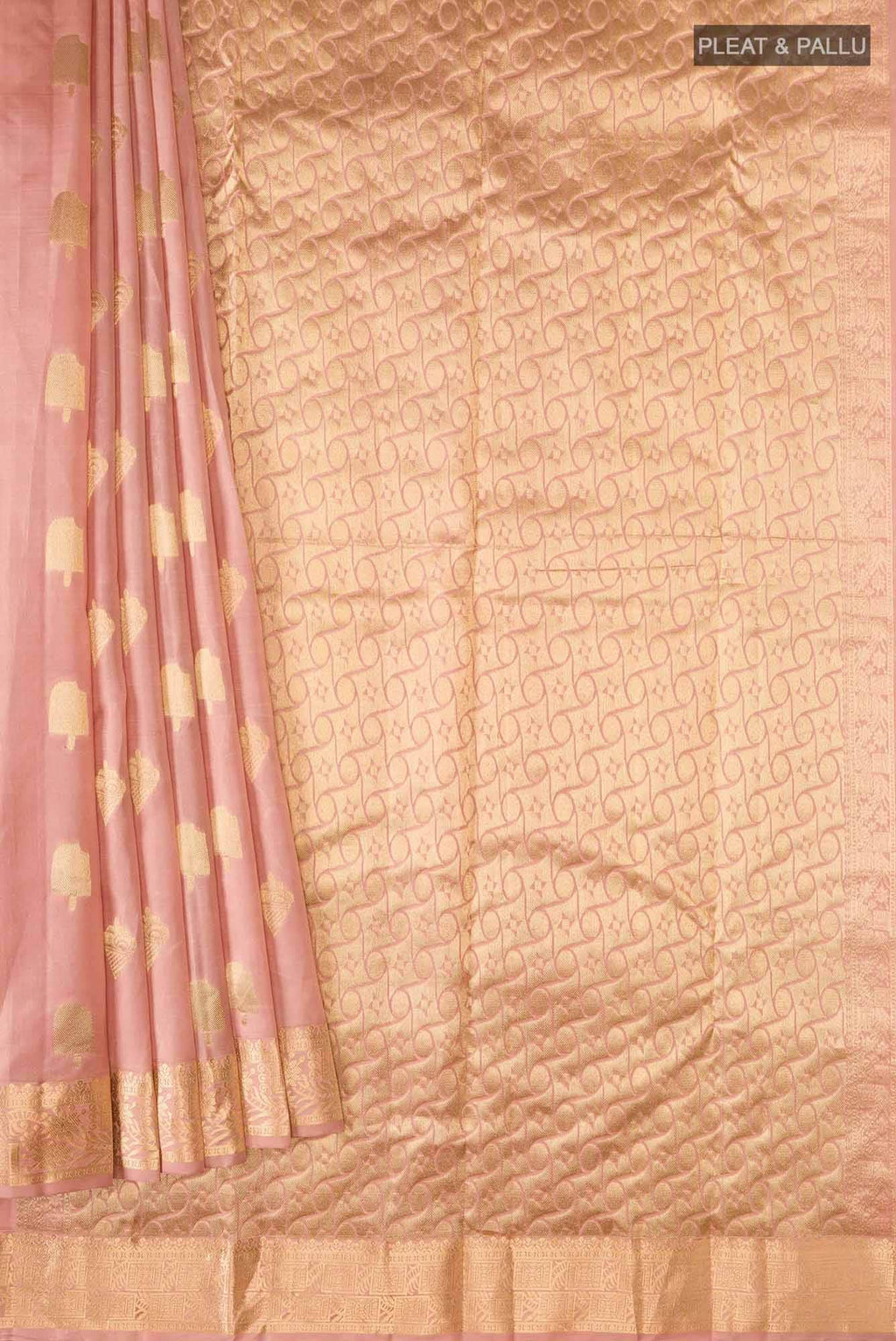 Peach Kanchipuram Silk Saree