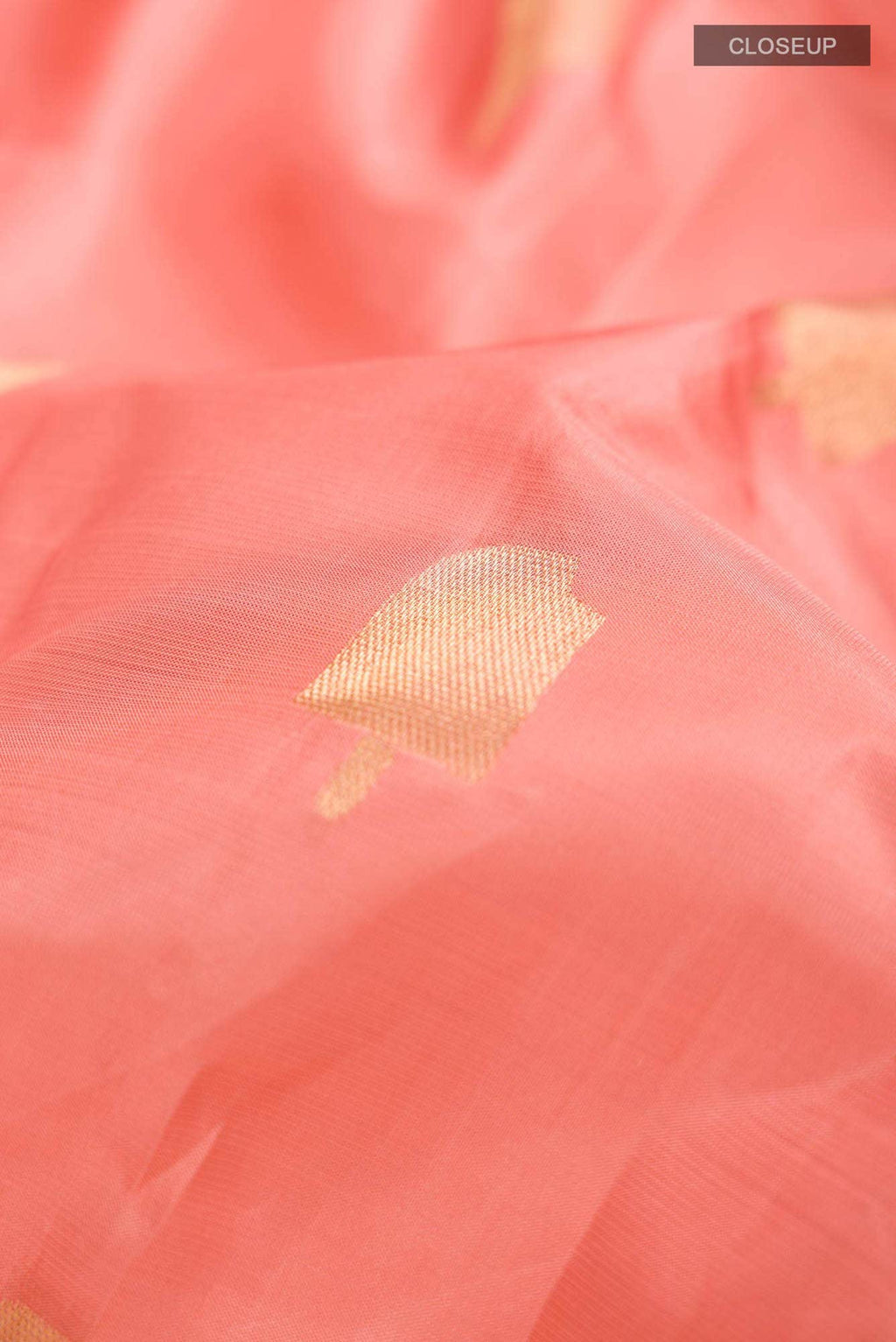 Peach Kanchipuram Silk Saree