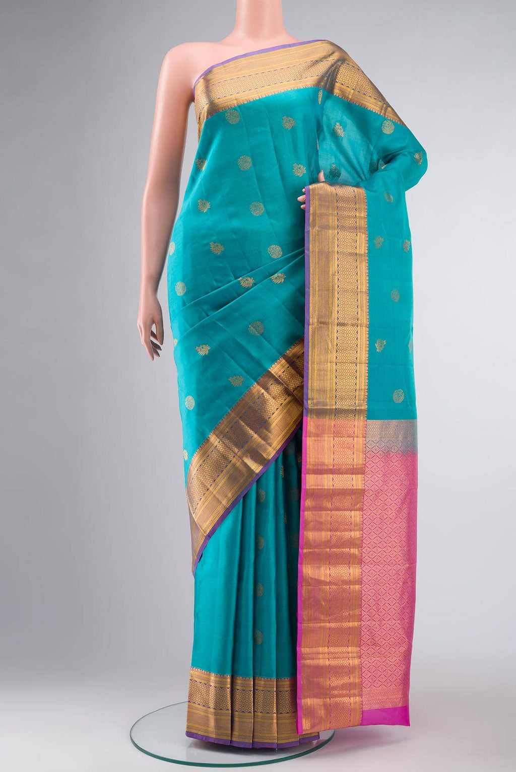 Blue Kanchipuram Silk Saree
