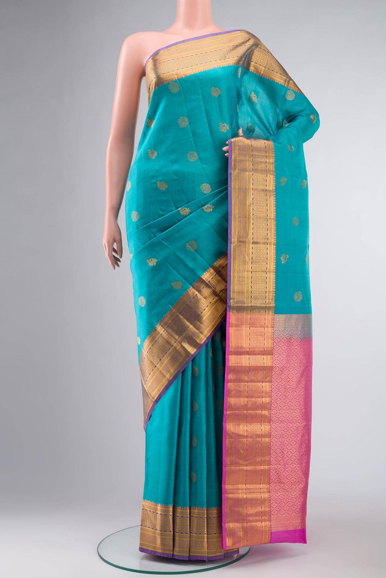 Blue Kanchipuram Silk Saree