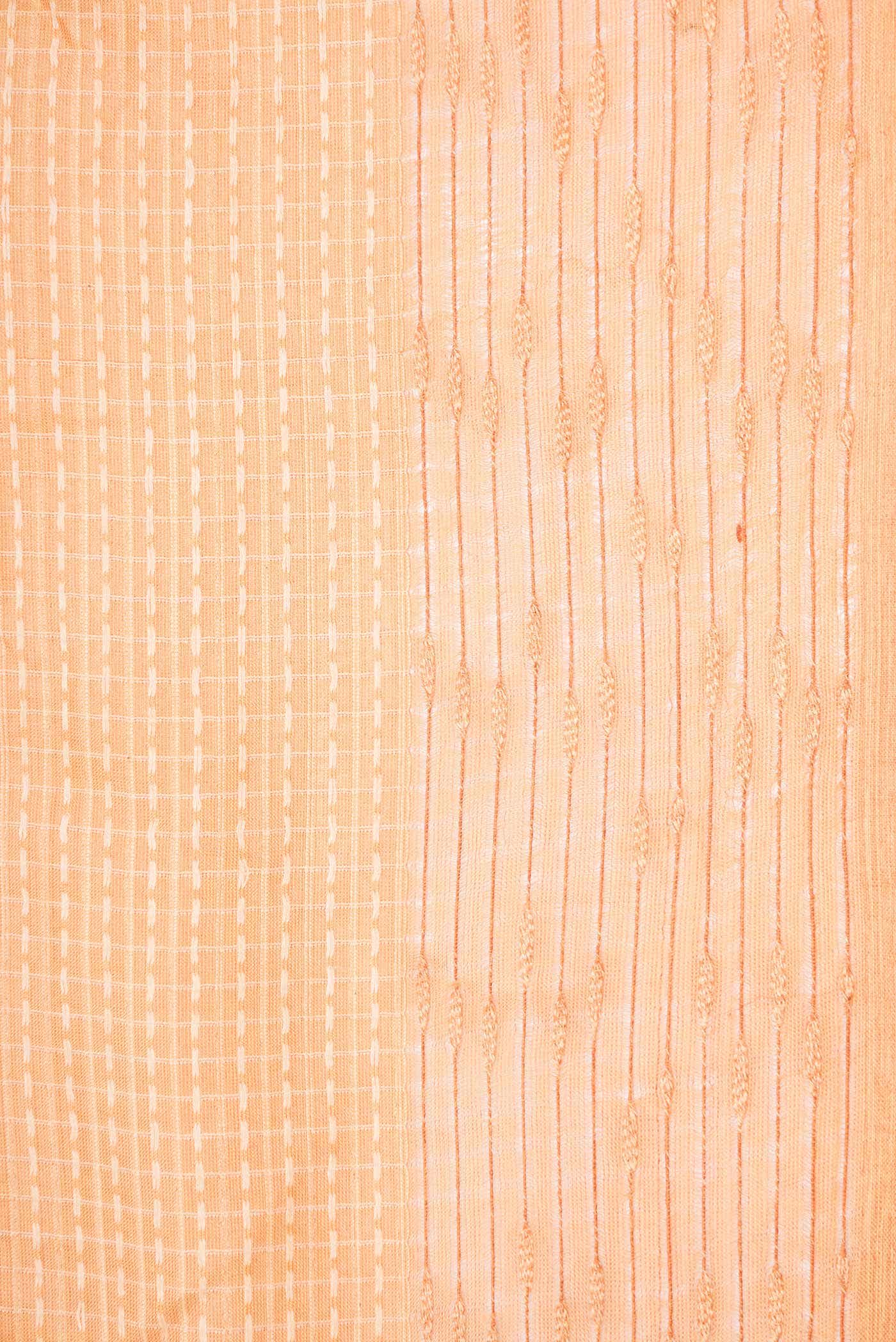 Brick Orange Tussar Silk Saree