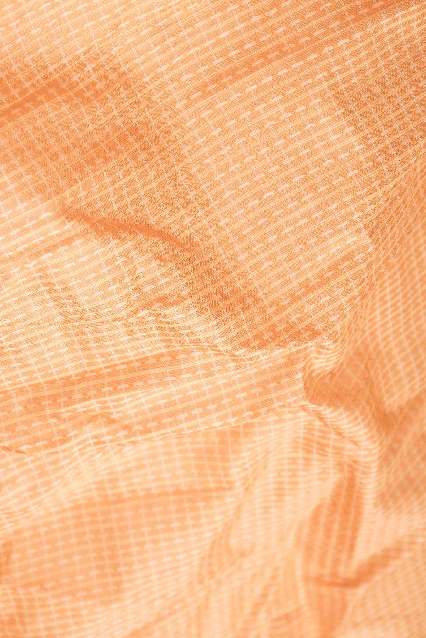 Brick Orange Tussar Silk Saree