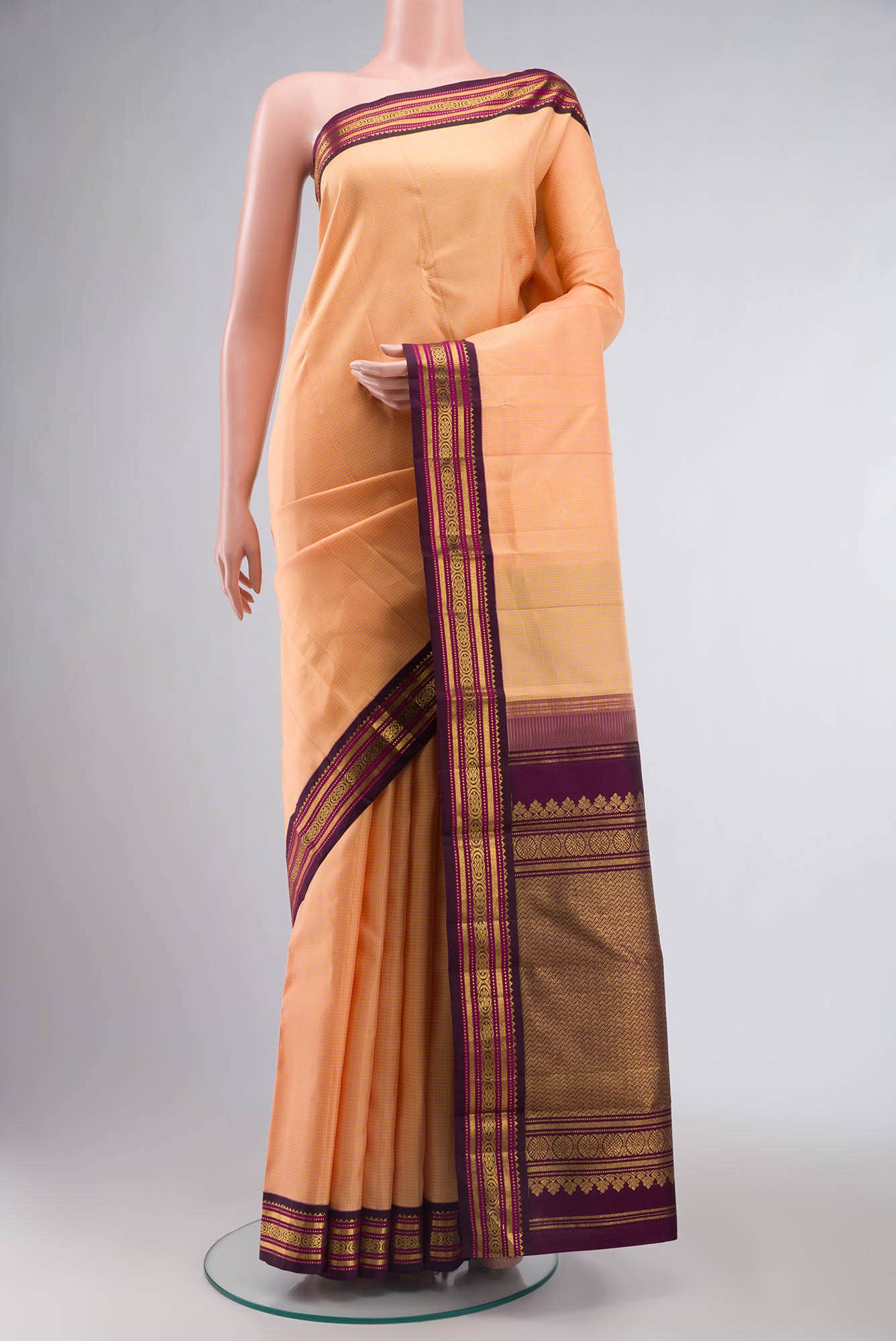 Pure Silk Pure Zari Multi Kanchipuram Saree