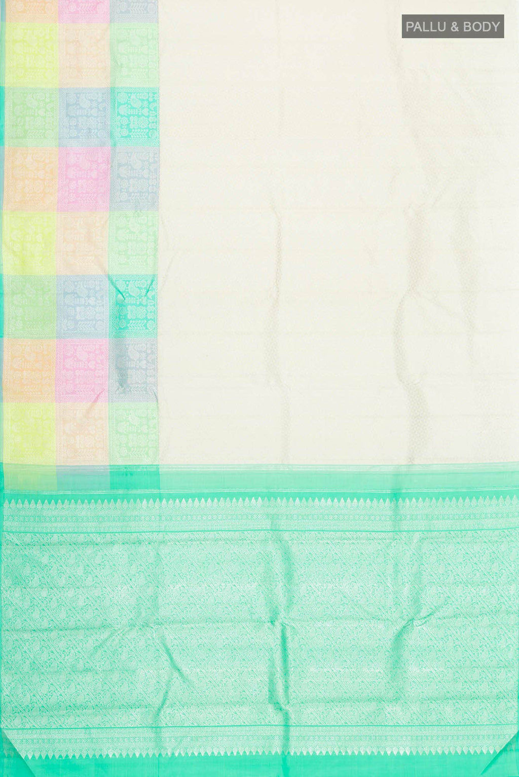 Cream Kanchipuram Silk Saree