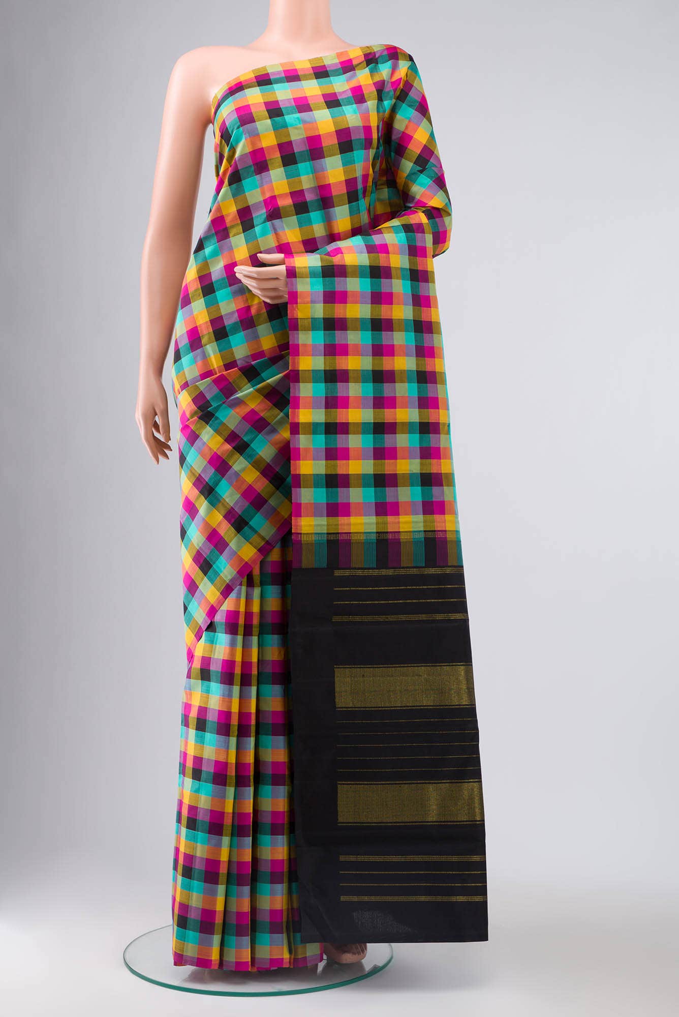 Multi Kanchipuram Silk Saree