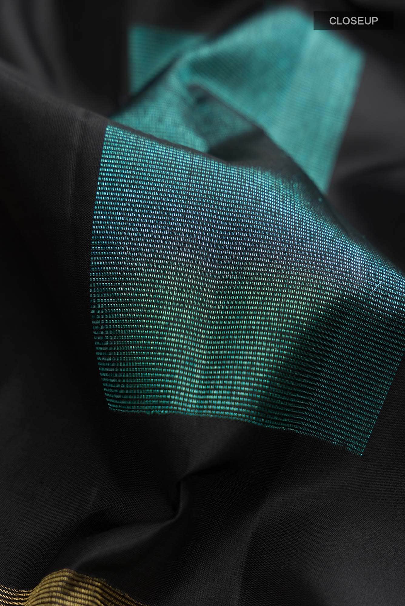 Black Kanchipuram Silk Saree