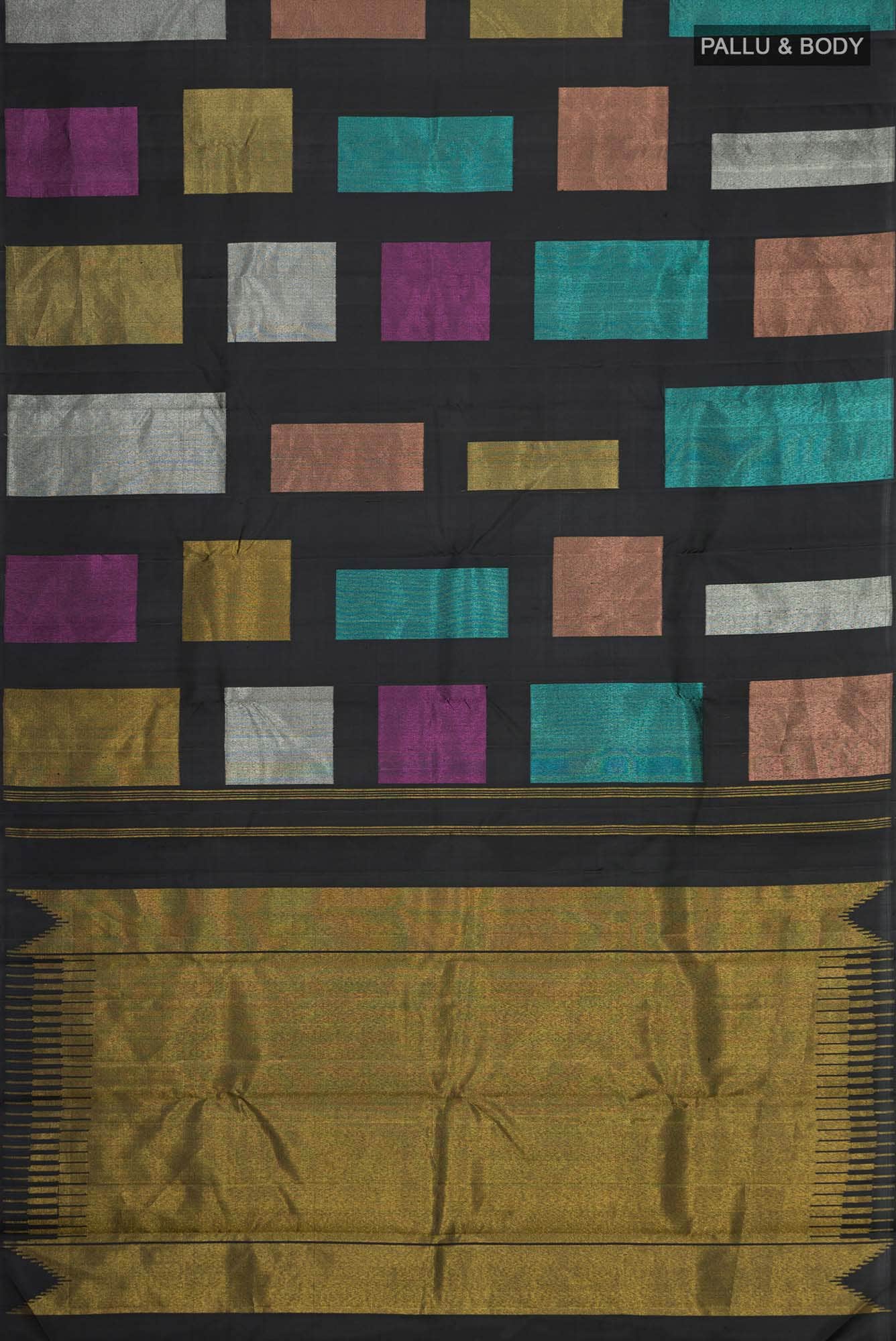 Black Kanchipuram Silk Saree