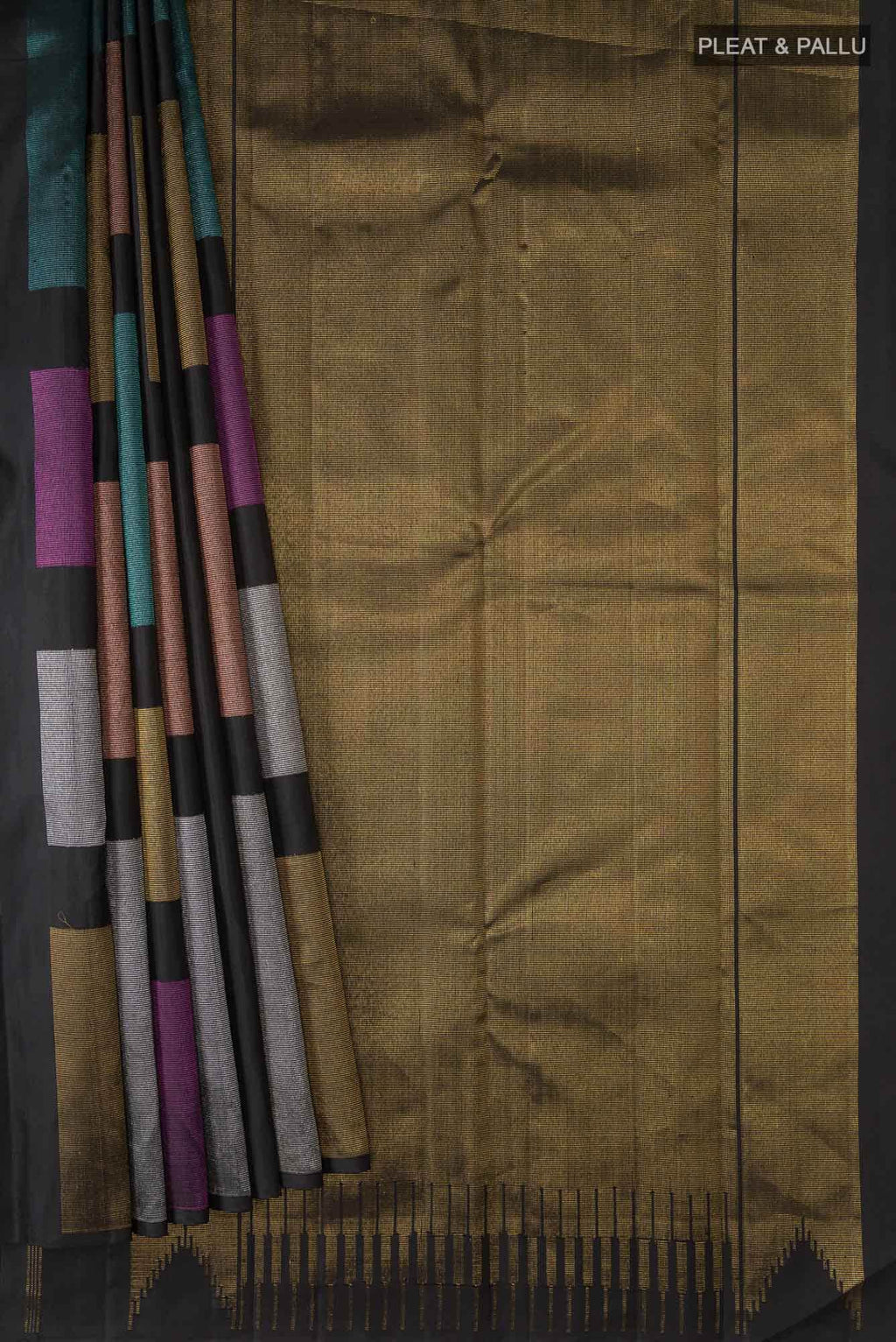 Black Kanchipuram Silk Saree