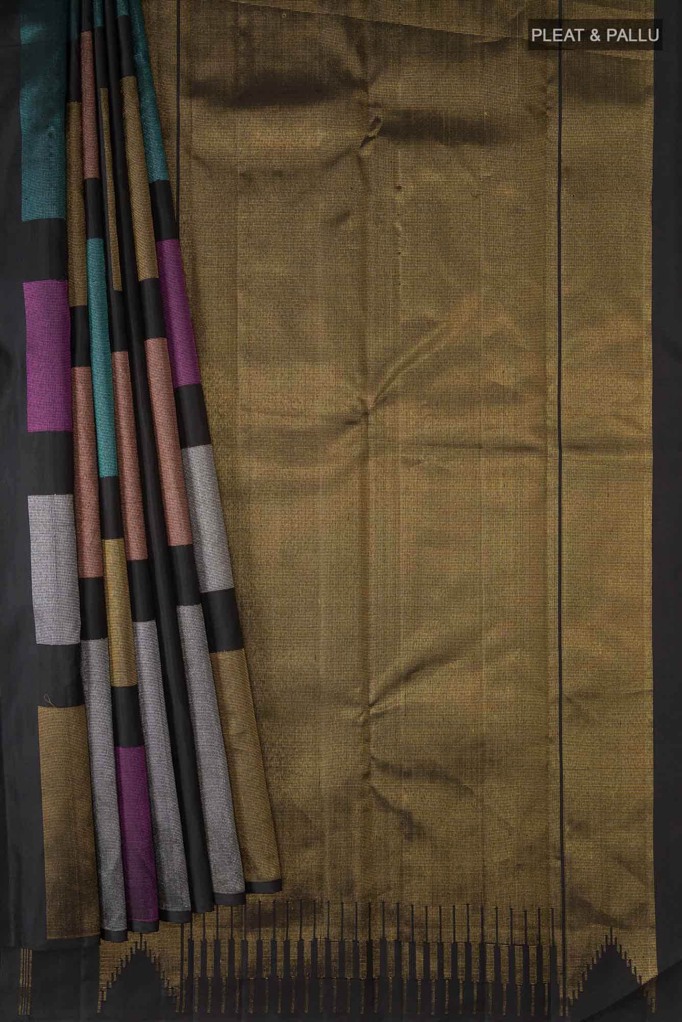 Black Kanchipuram Silk Saree