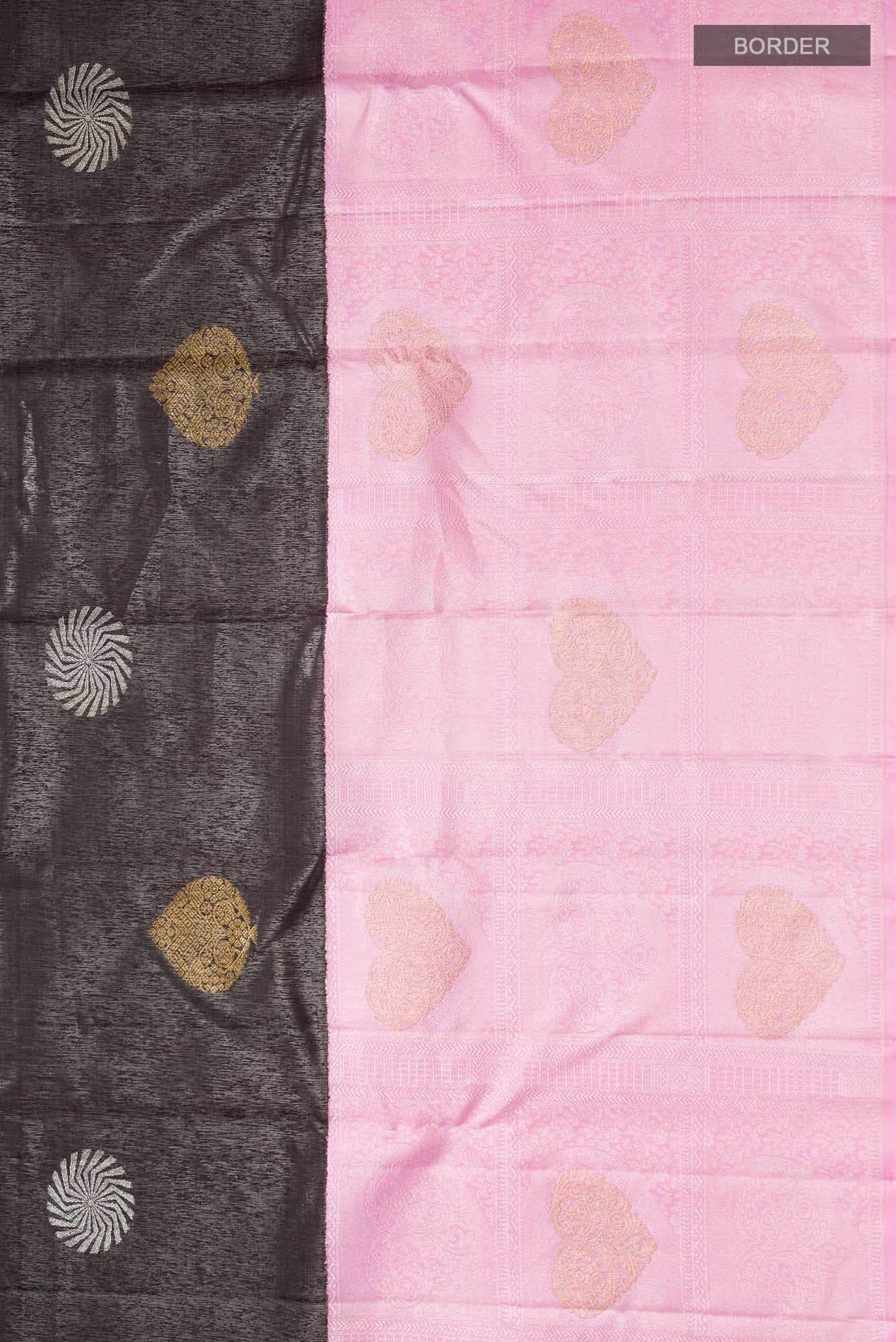 Black Kanchipuram Silk Saree
