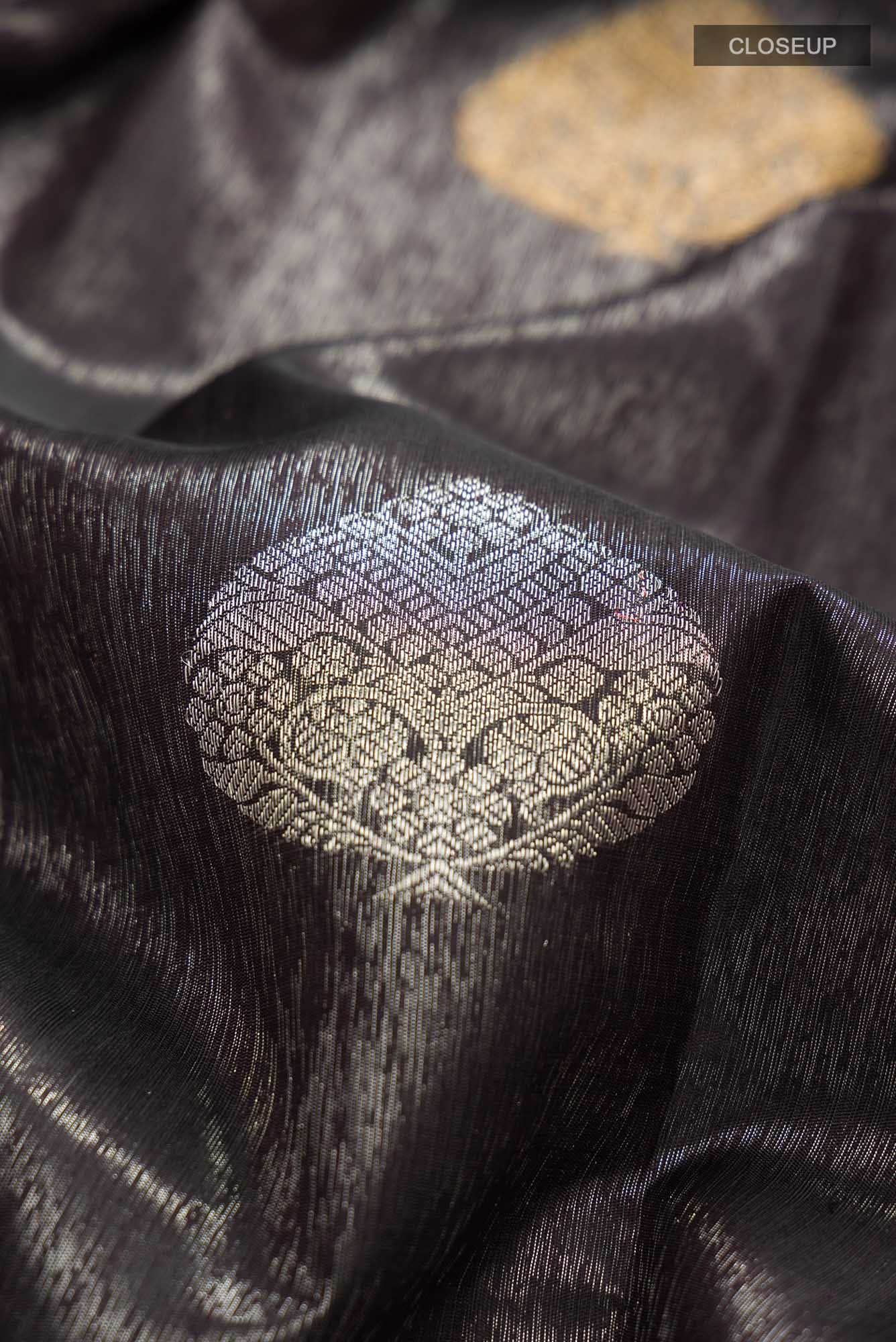 Black Kanchipuram Silk Saree