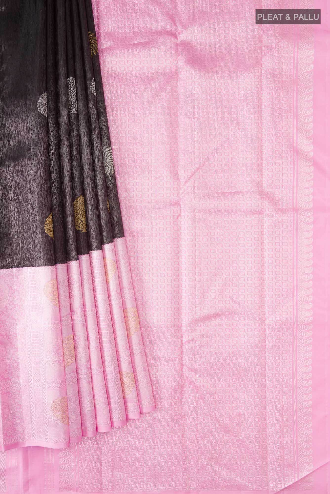 Black Kanchipuram Silk Saree