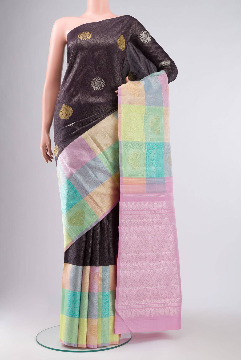 Purple Kanchipuram Silk Saree