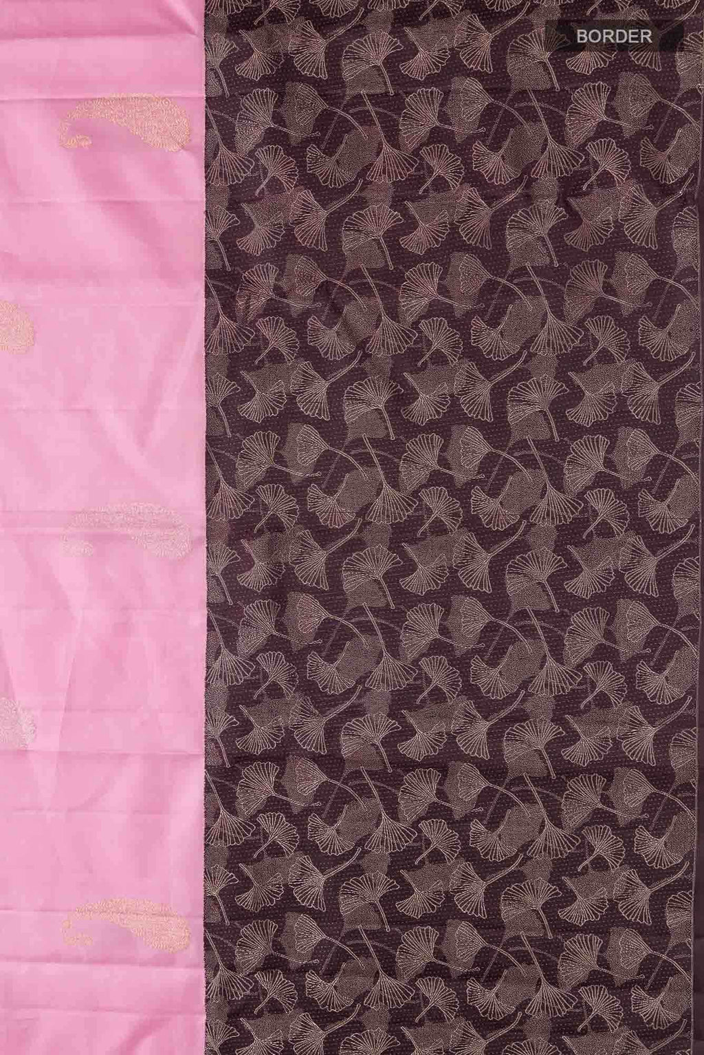 Rose pink Kanchipuram Silk Saree