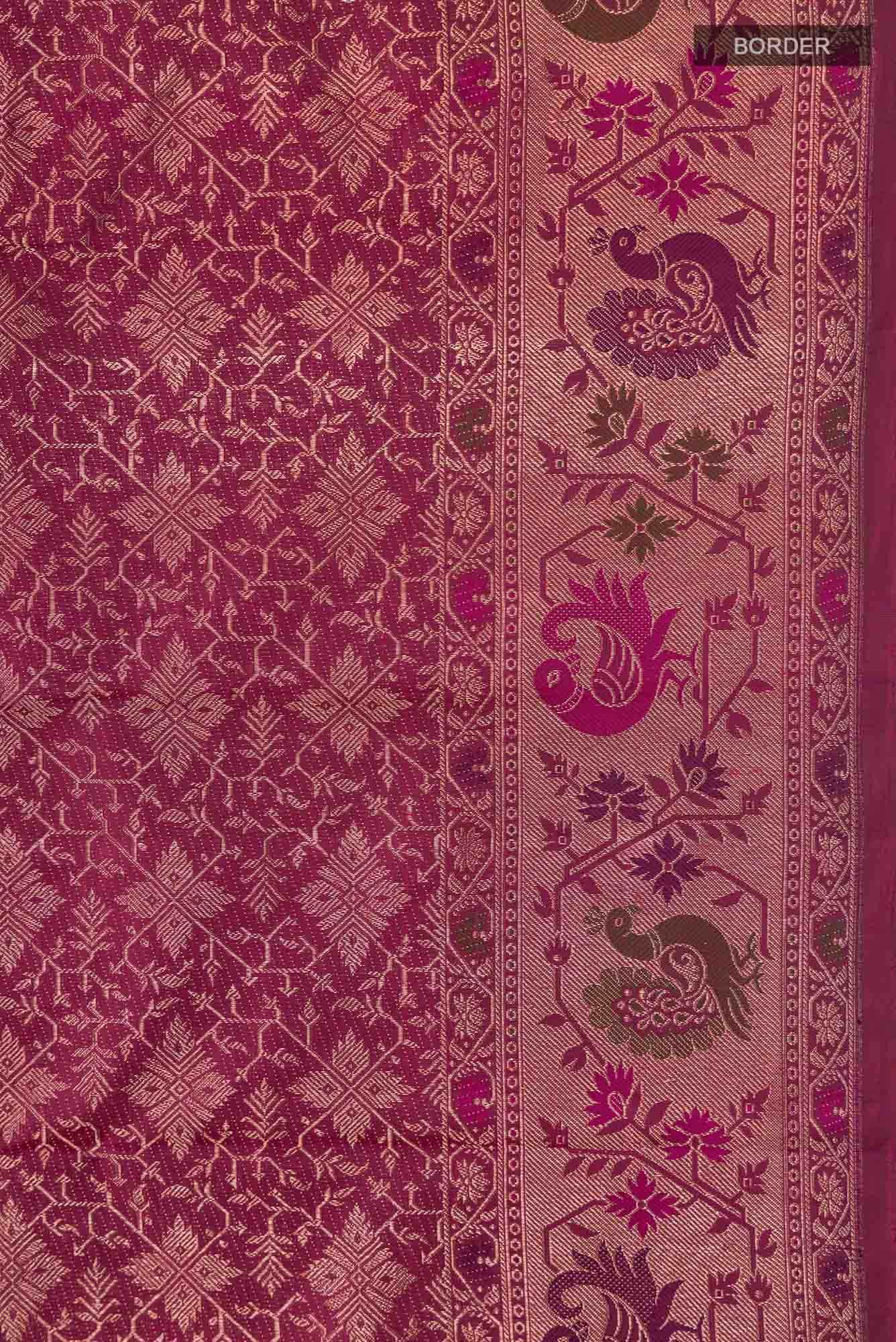 Magenta Kanchipuram Silk Saree