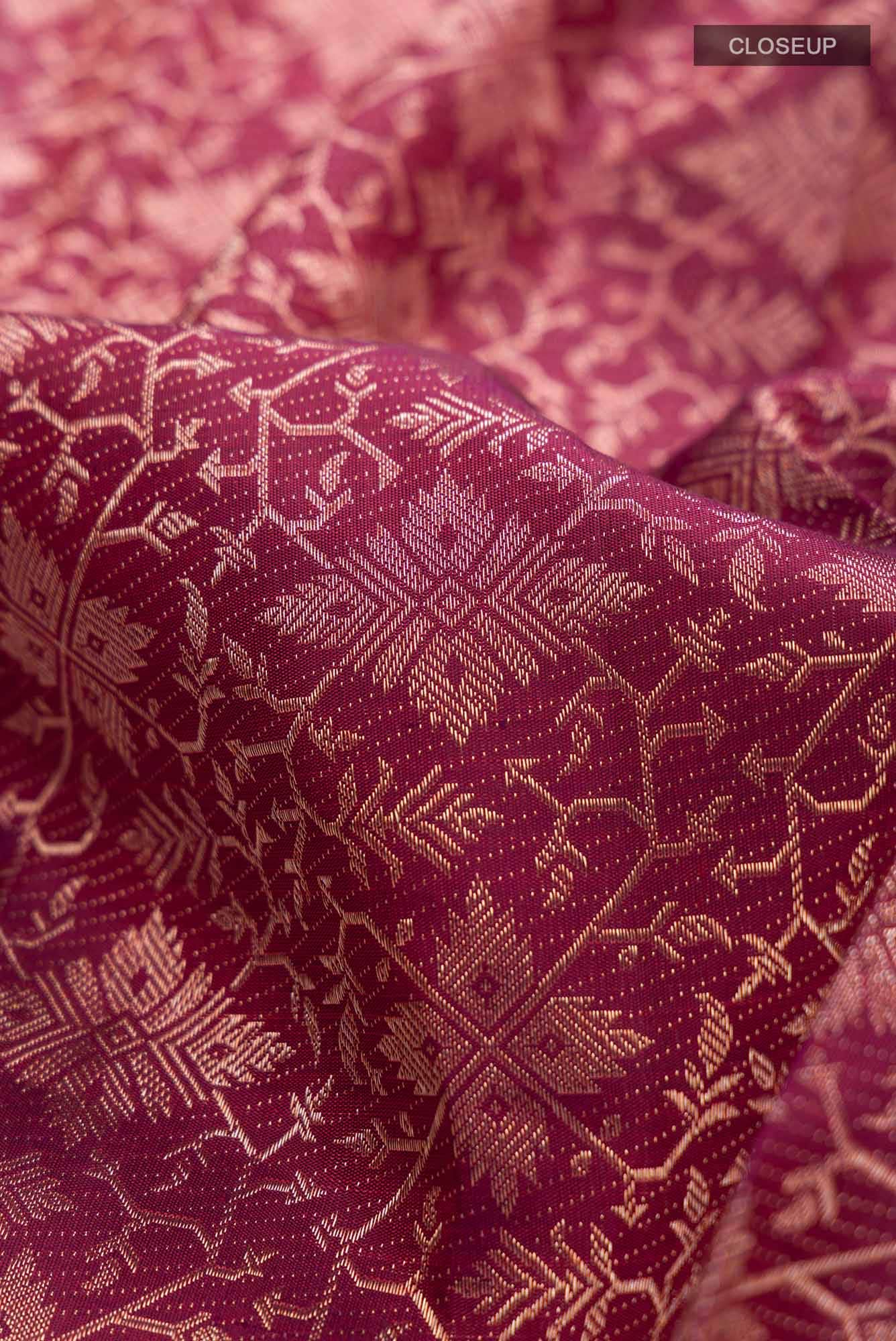 Magenta Kanchipuram Silk Saree