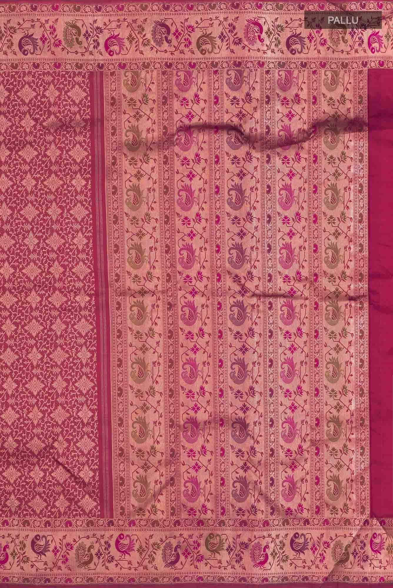 Magenta Kanchipuram Silk Saree
