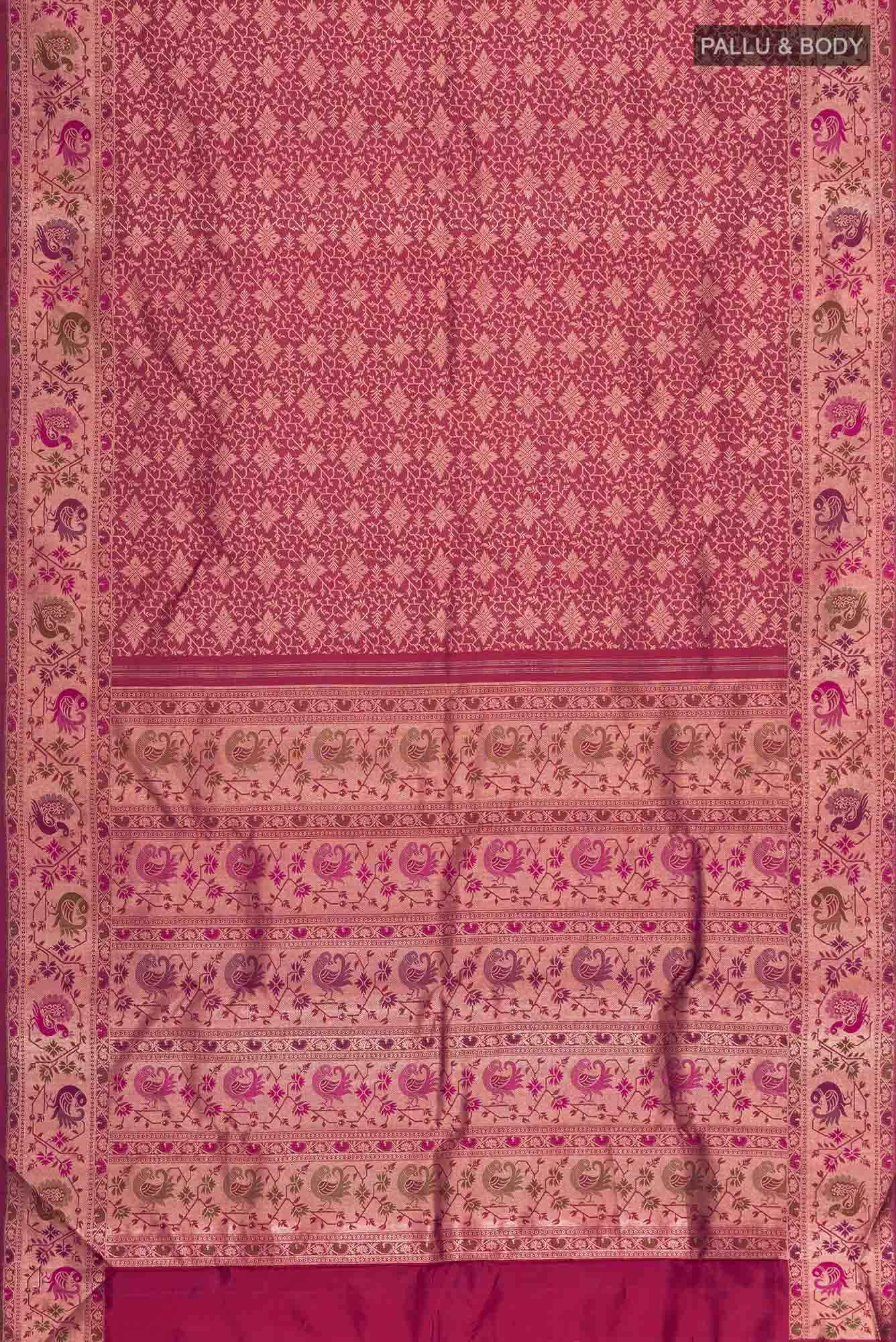Magenta Kanchipuram Silk Saree