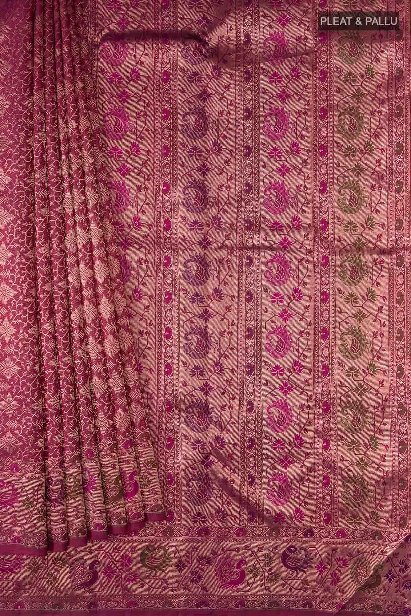 Magenta Kanchipuram Silk Saree