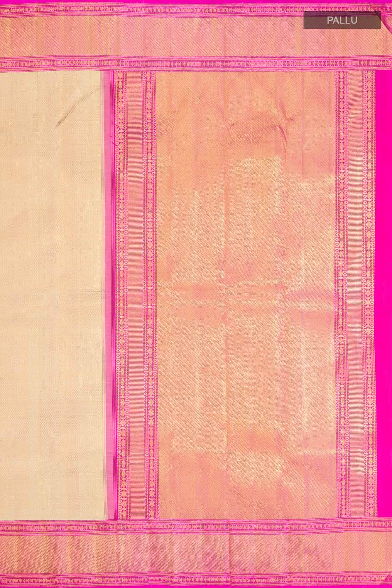 Gold with Pink Dual Tone Kanchipuram Silk Saree