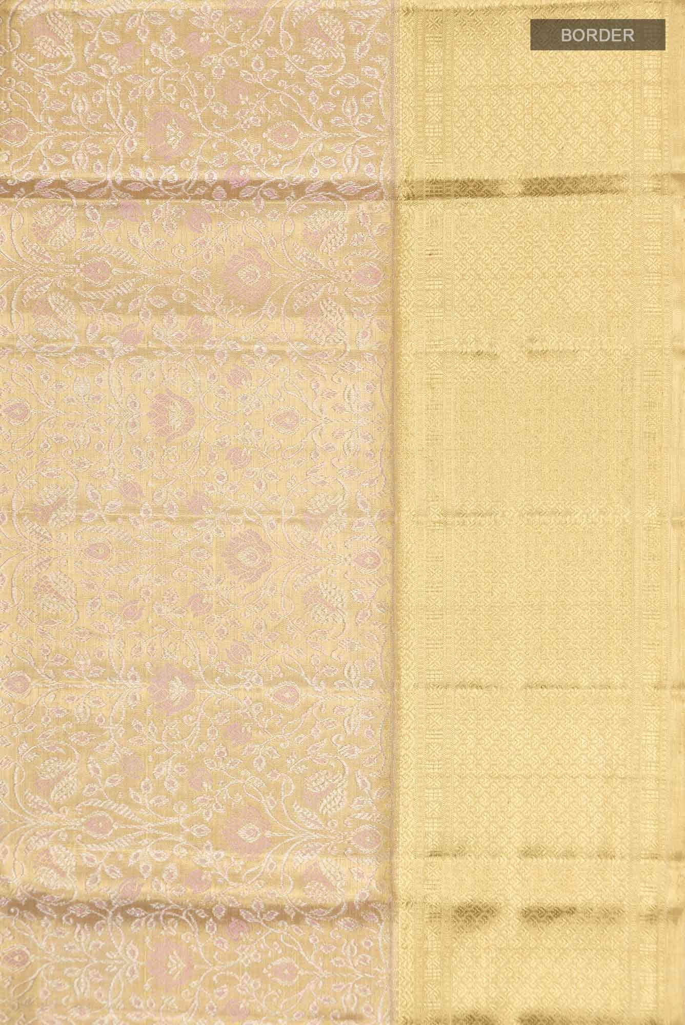 Gold Kanchipuram Tissue Silk Saree