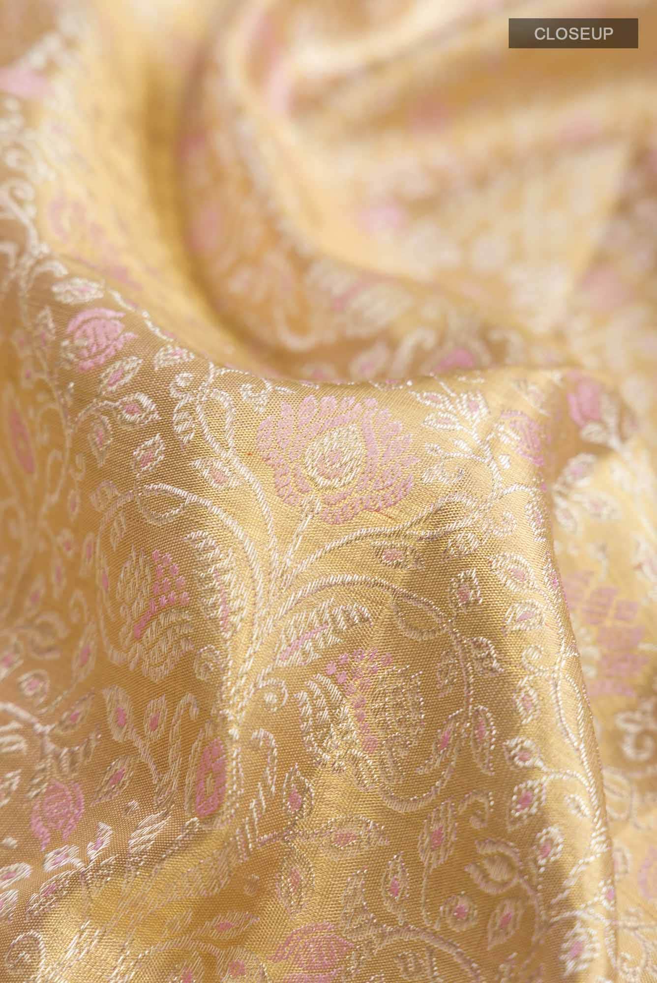 Gold Kanchipuram Tissue Silk Saree