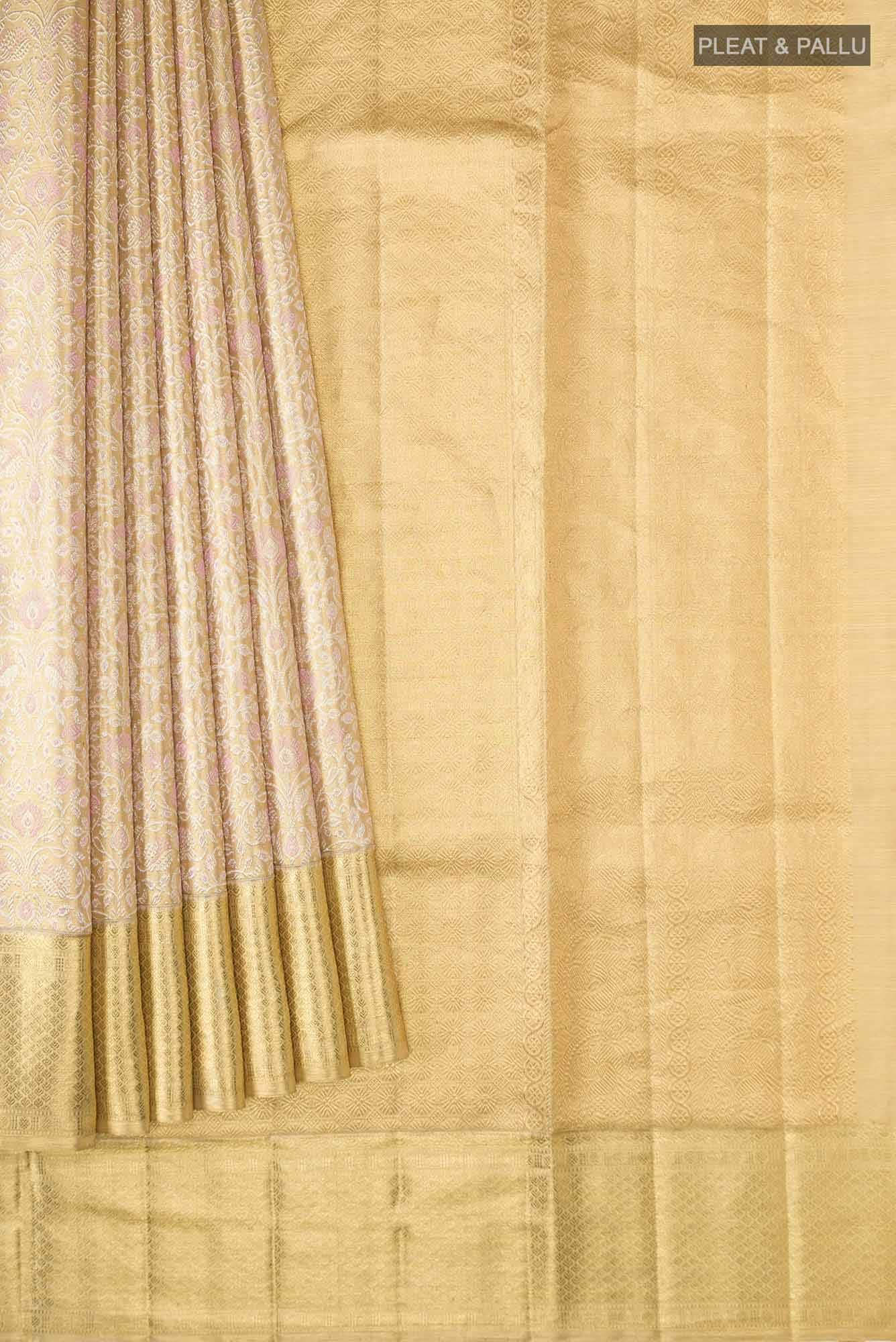 Gold Kanchipuram Tissue Silk Saree