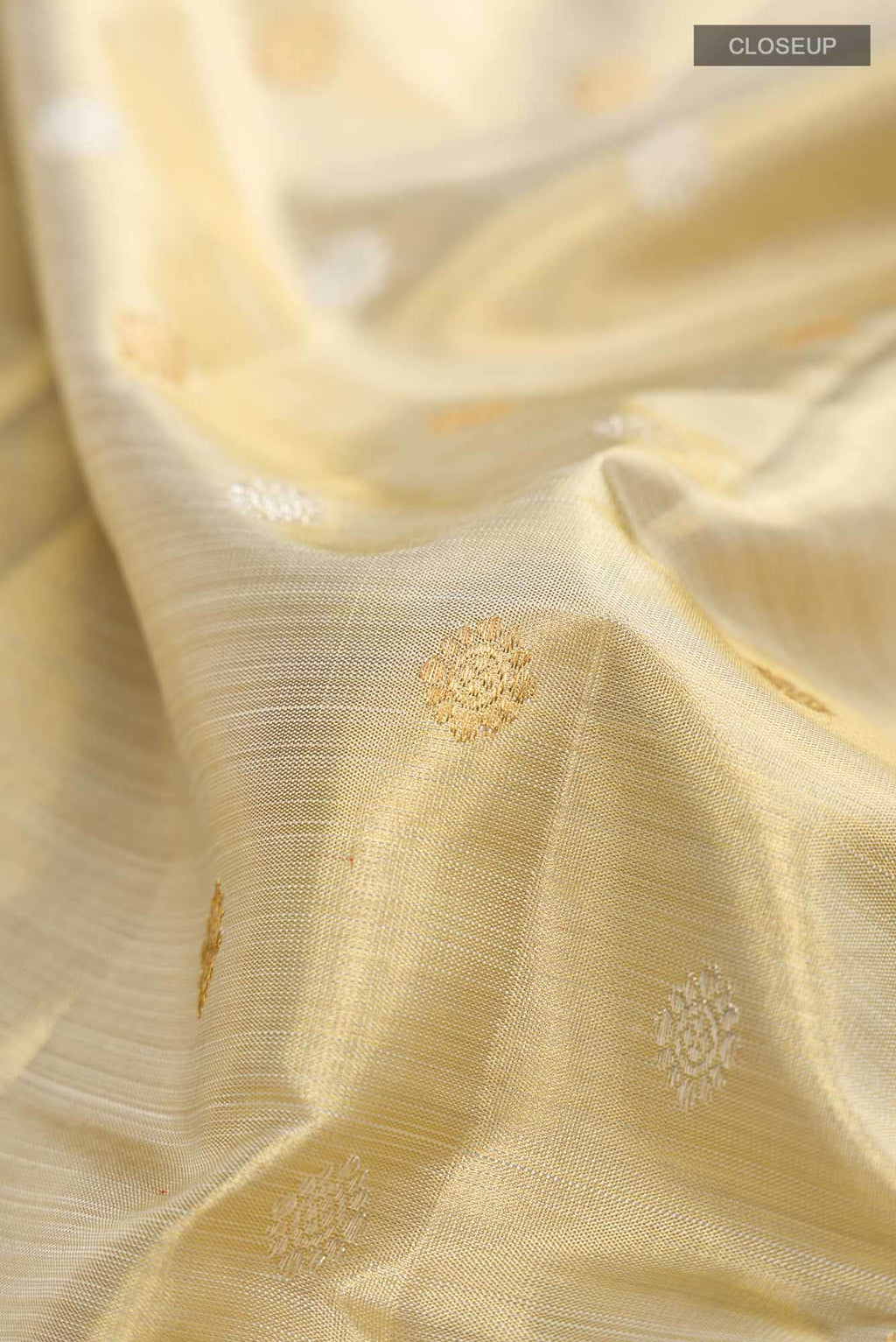 Beige Kanchipuram Tissue Silk Saree
