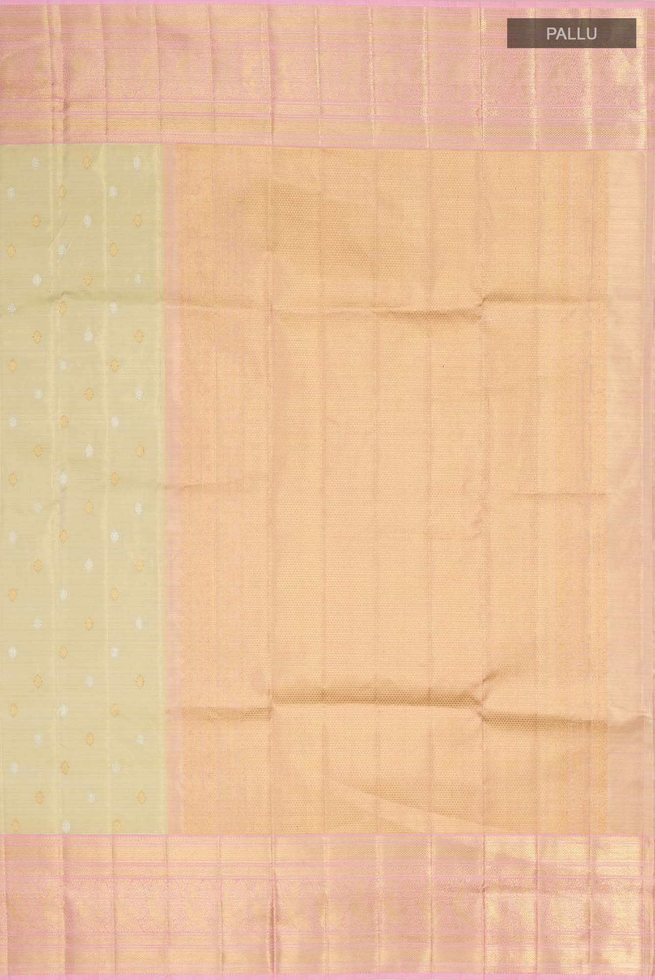 Beige Kanjivaram Tissue Silk Saree