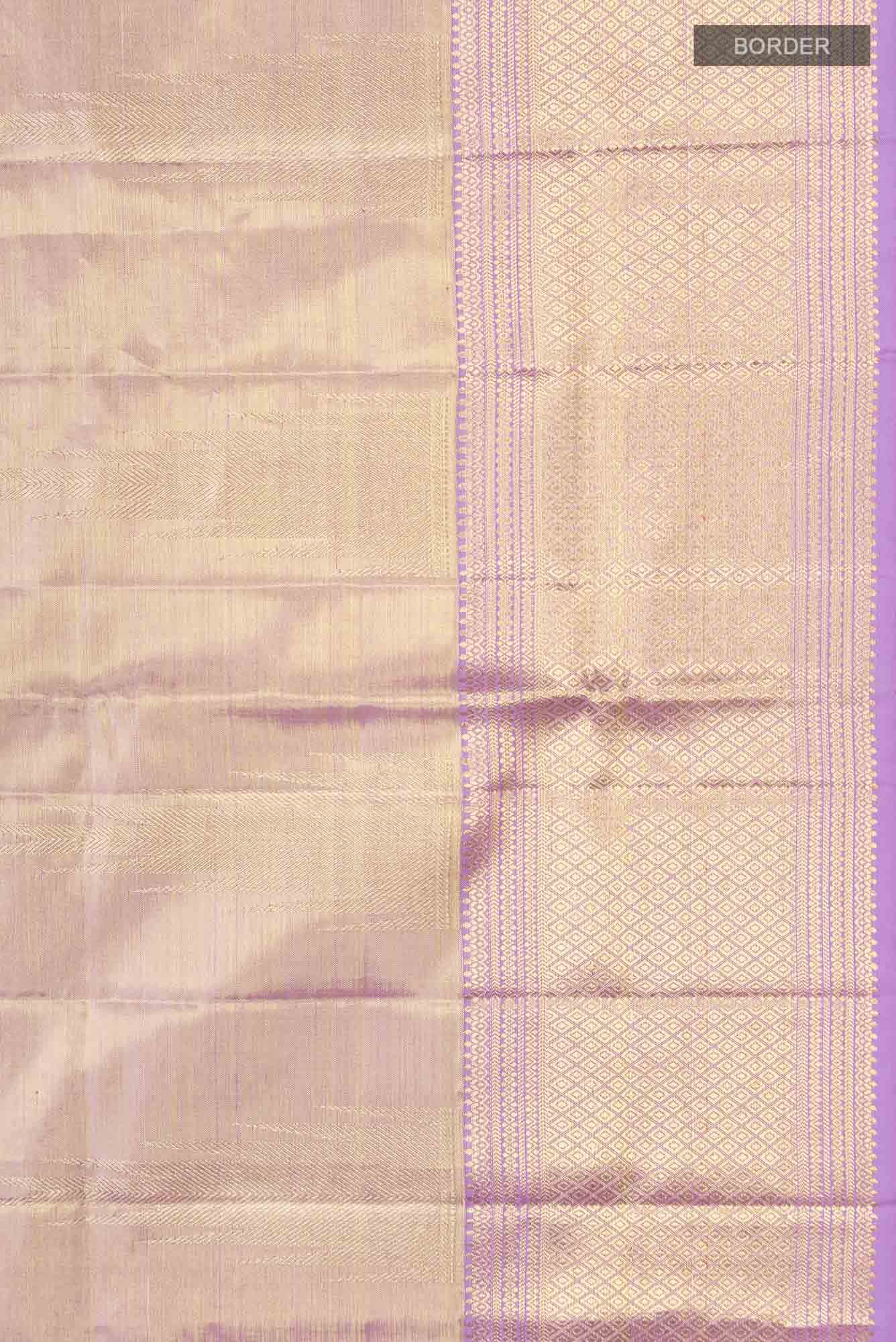 Lavender Kanchipuram Tissue Silk Saree