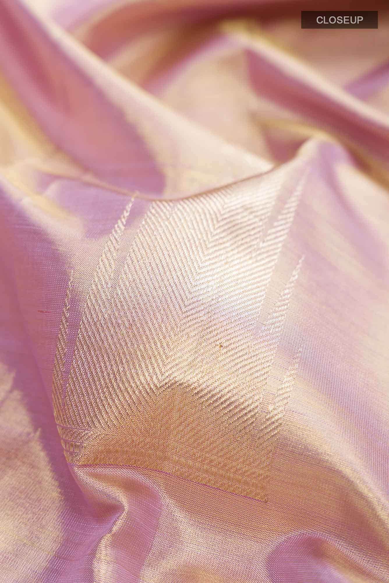 Lavender Kanchipuram Tissue Silk Saree