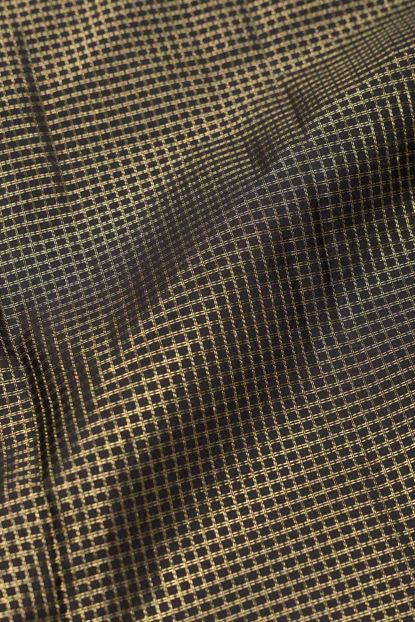 Black Dual Tone Kanchipuram Silk Saree