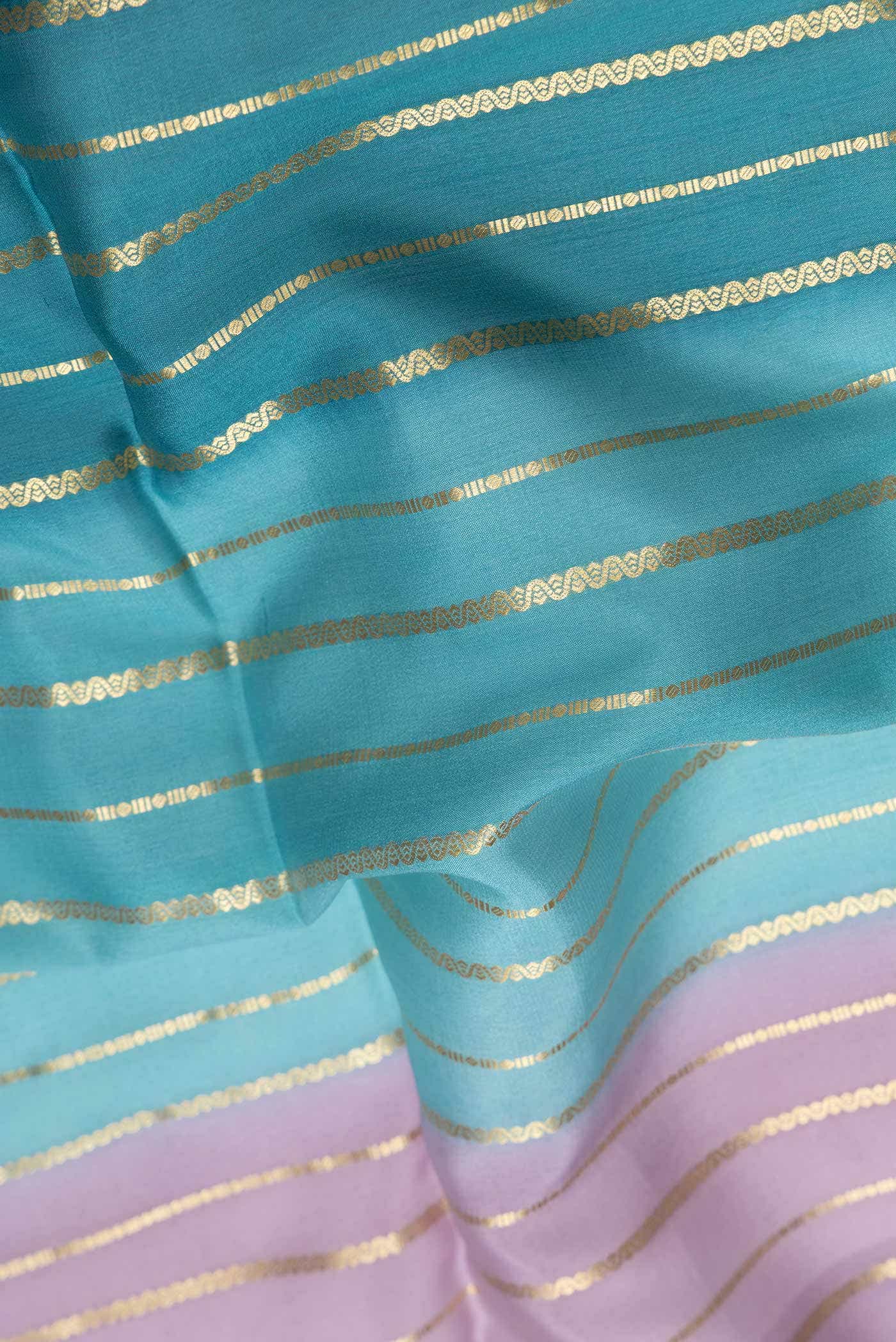 Green and Brown Dual Tone Mysore Crepe Saree