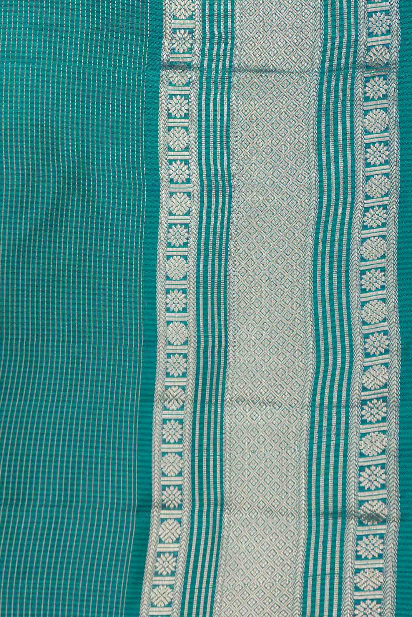 Blue Dual Tone Kanchipuram Silk Saree