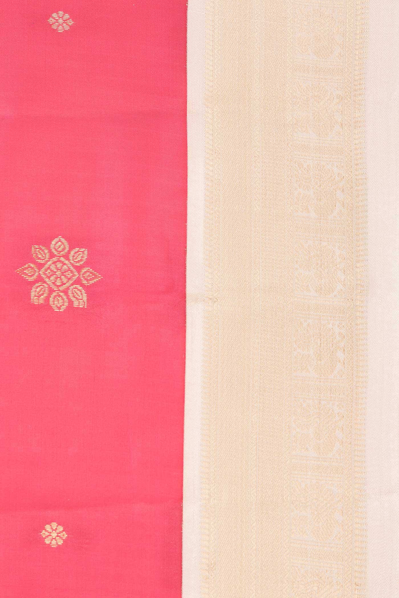 Pink Dual Tone Kanchipuram Silk Saree