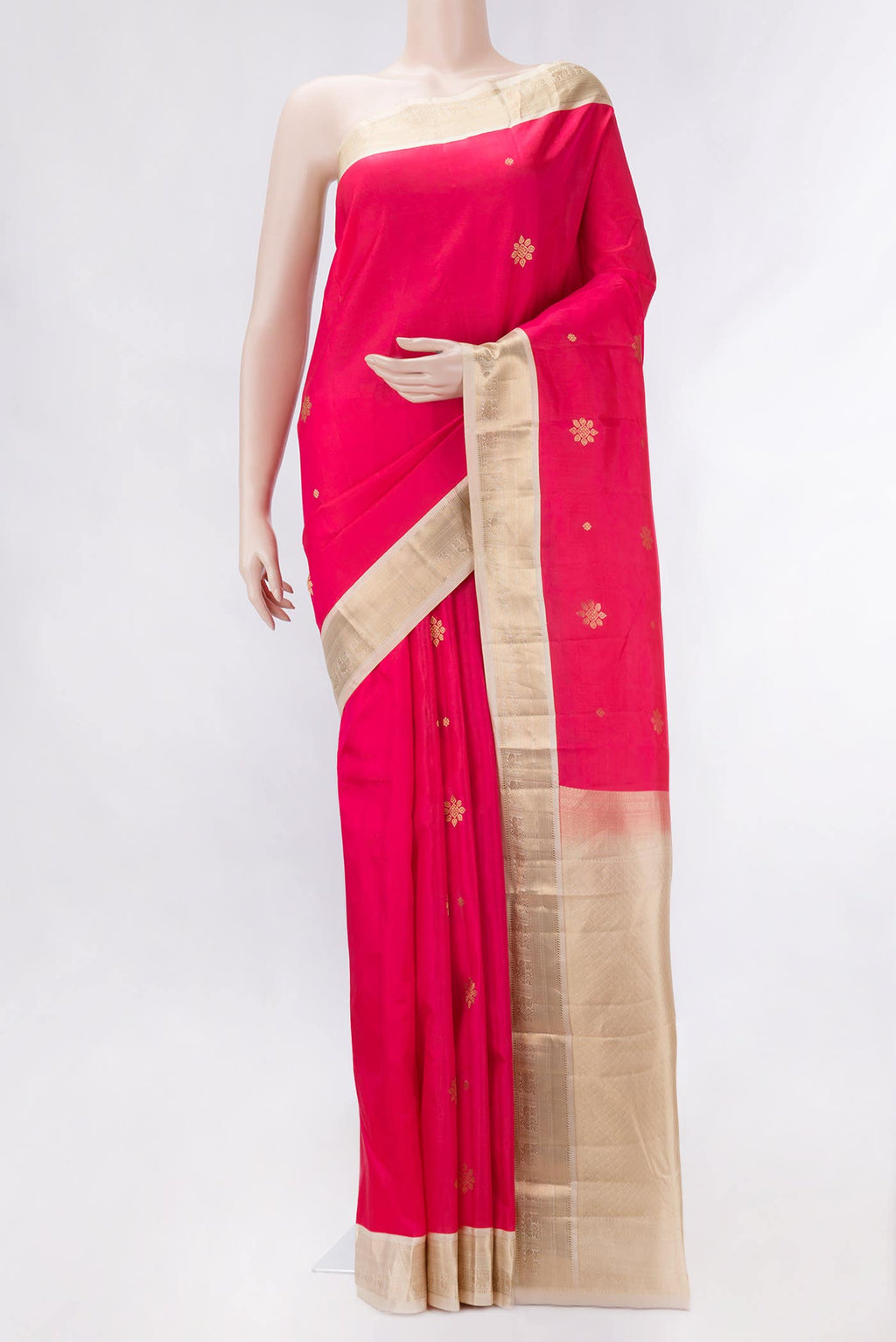 Pink Dual Tone Kanchipuram Silk Saree
