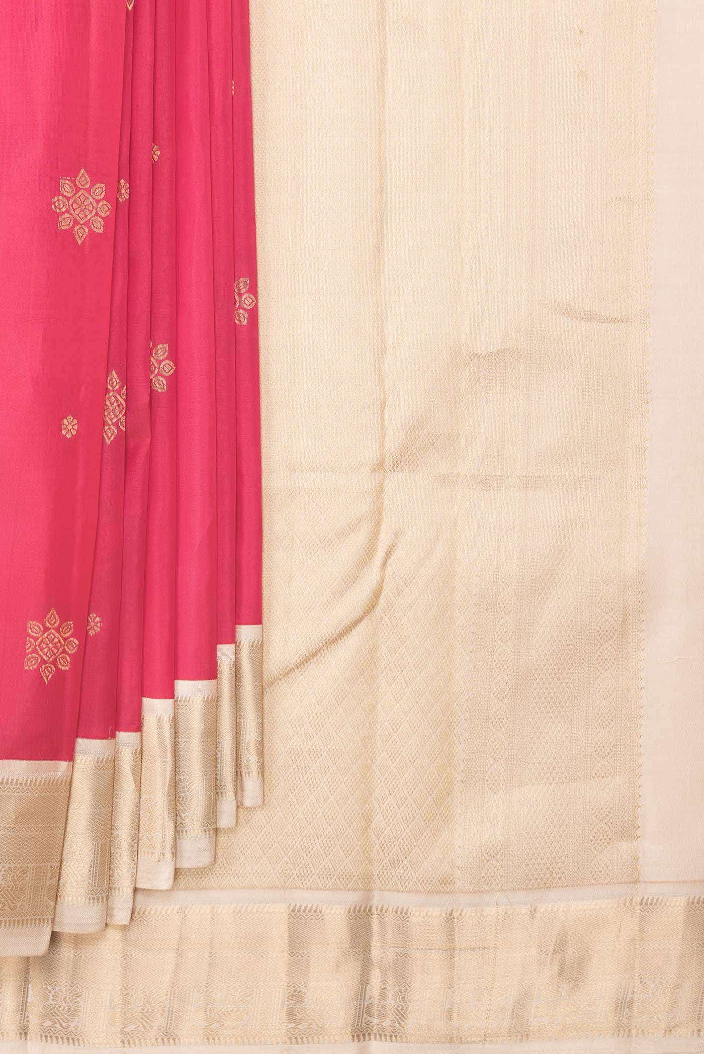 Pink Dual Tone Kanchipuram Silk Saree