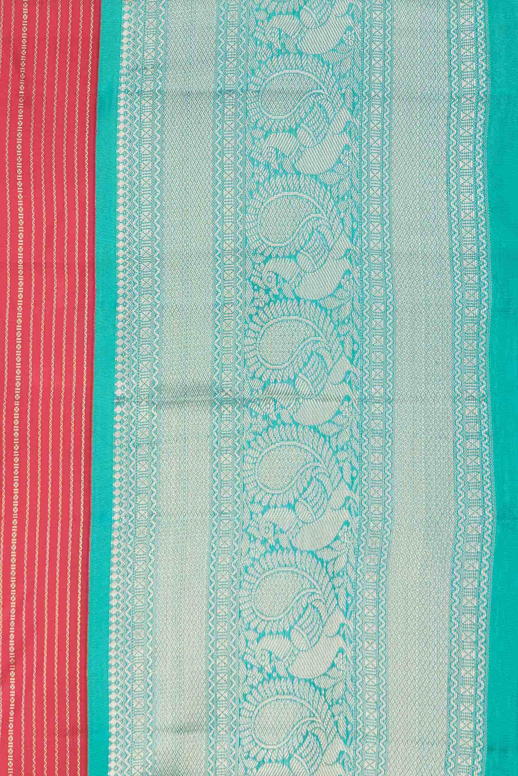 Dark Pink Dual Tone Kanchipuram Silk Saree