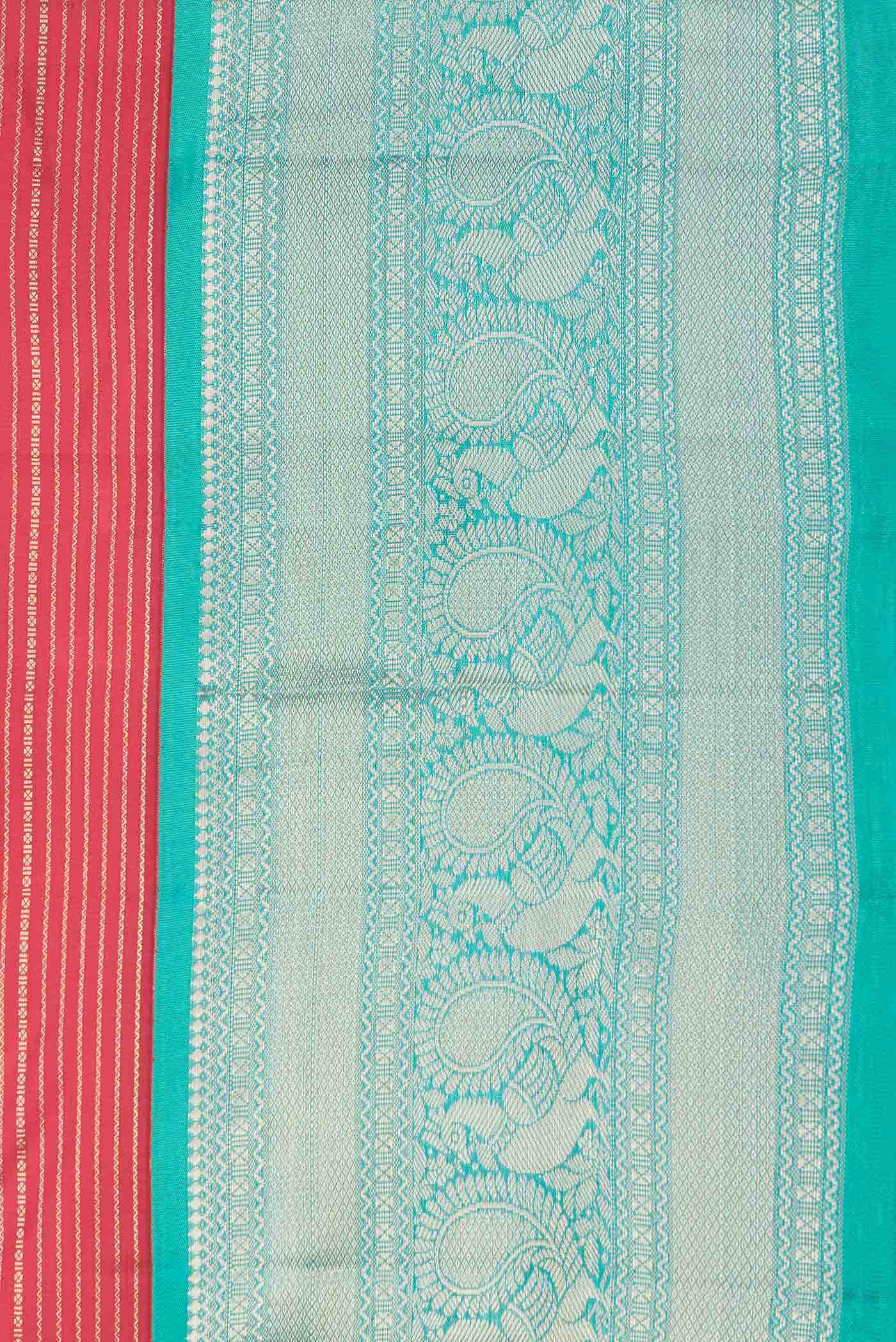 Dark Pink Dual Tone Kanchipuram Silk Saree